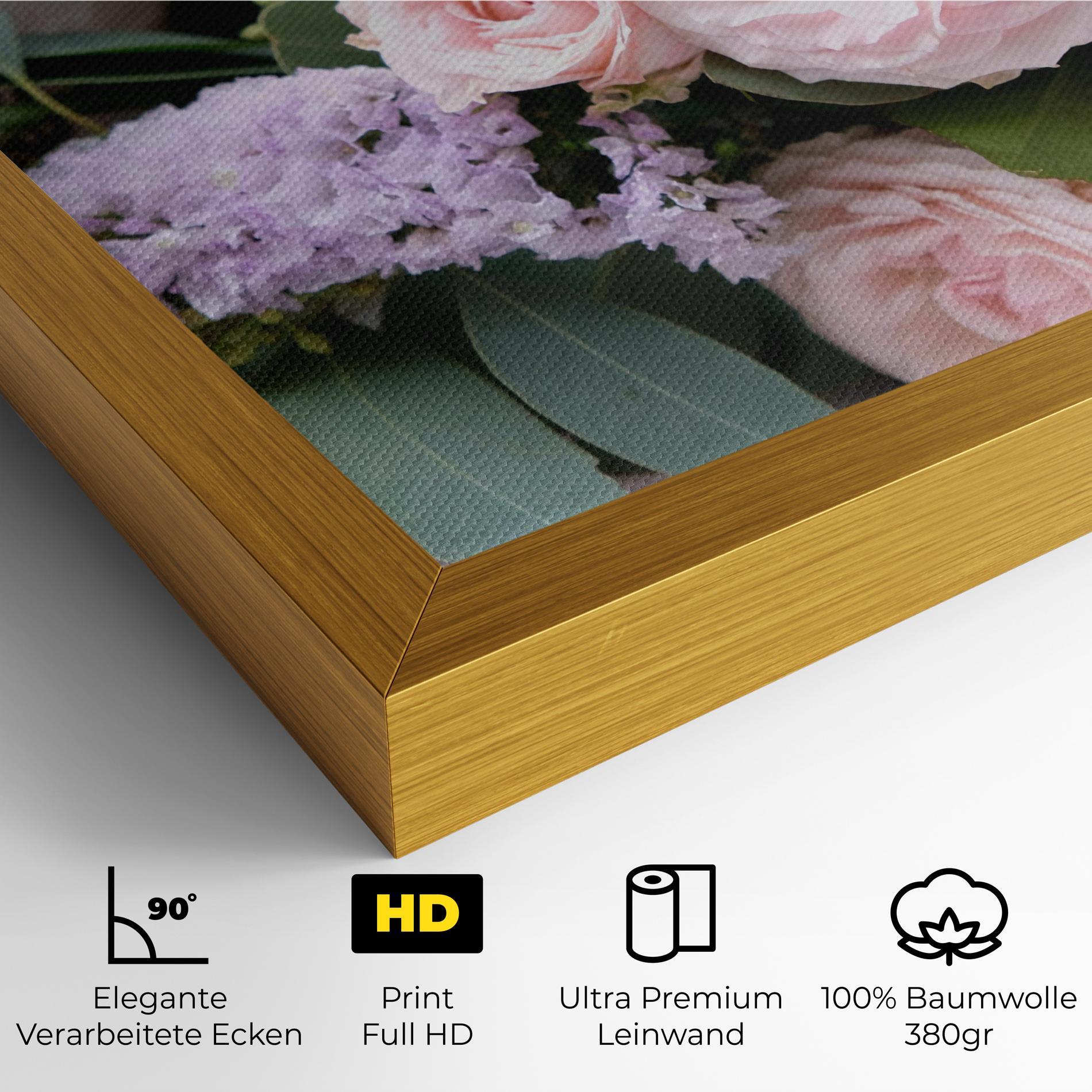 Leinwandbild Beautiful Pink Roses mockup 4