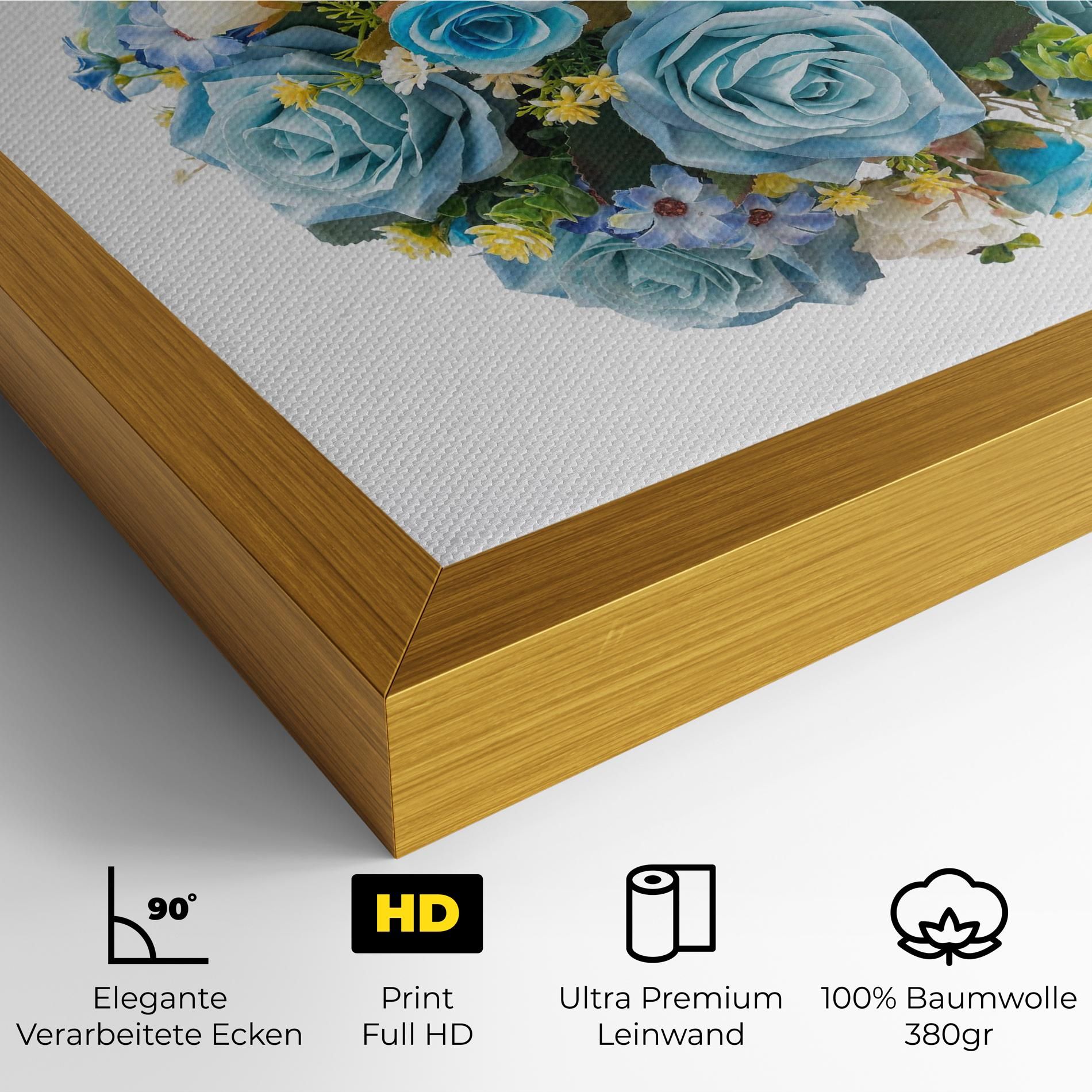 Blue Roses Bouquet mockup 4