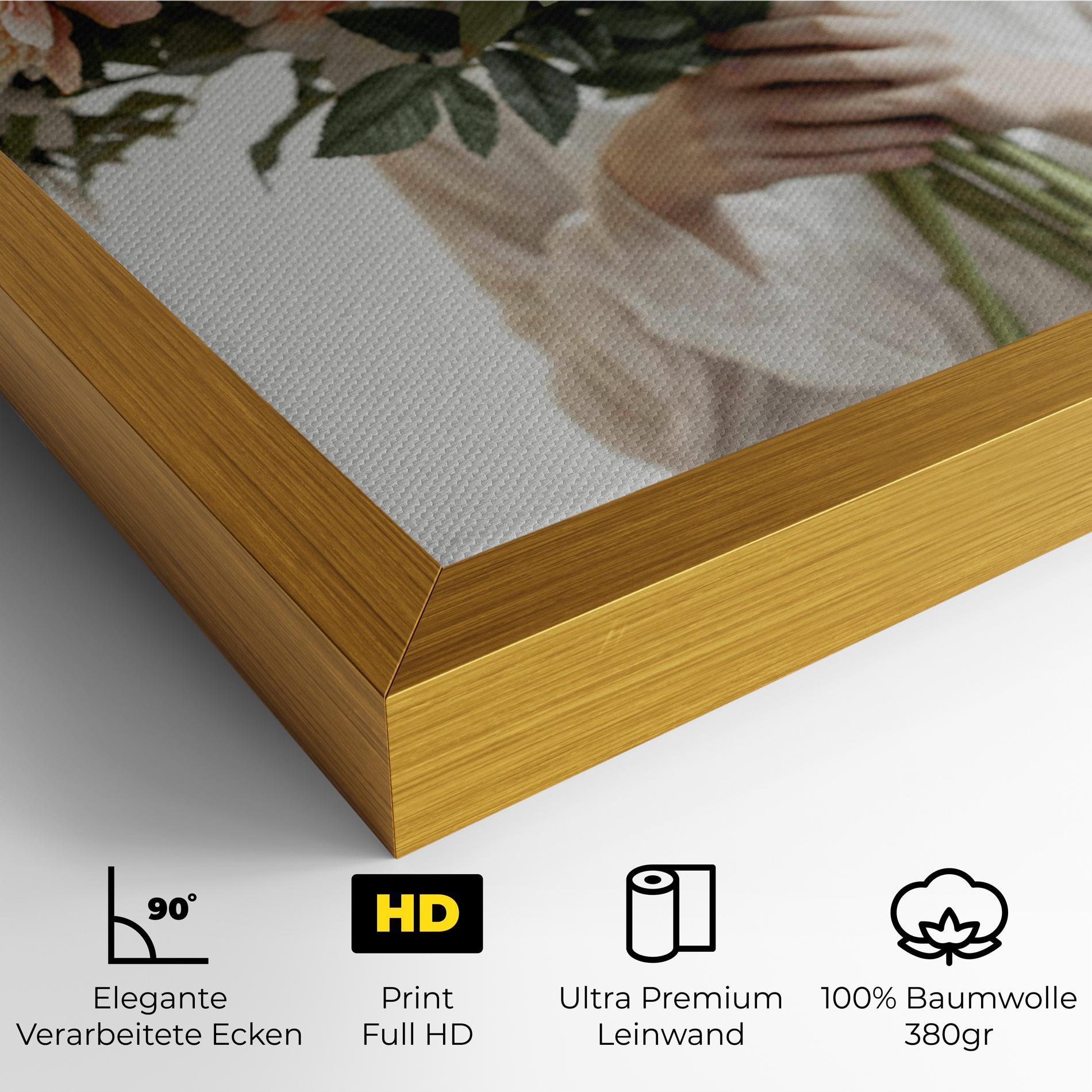 Leinwandbild Bouquet Holding mockup 4