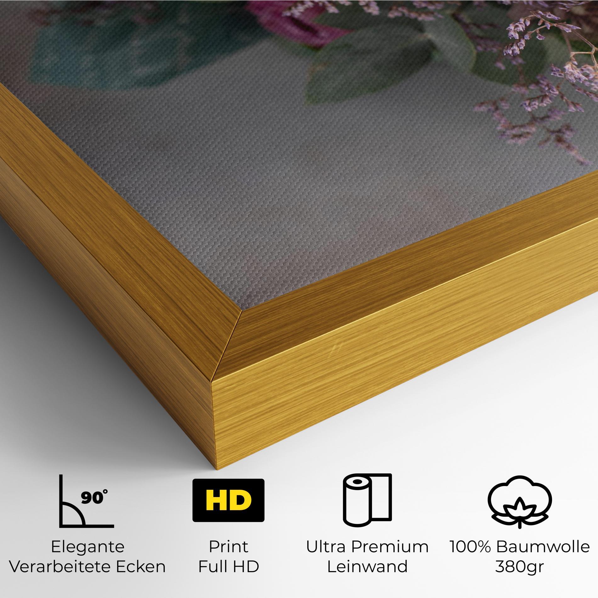 Leinwandbild Cream Purple Bouquet mockup 4