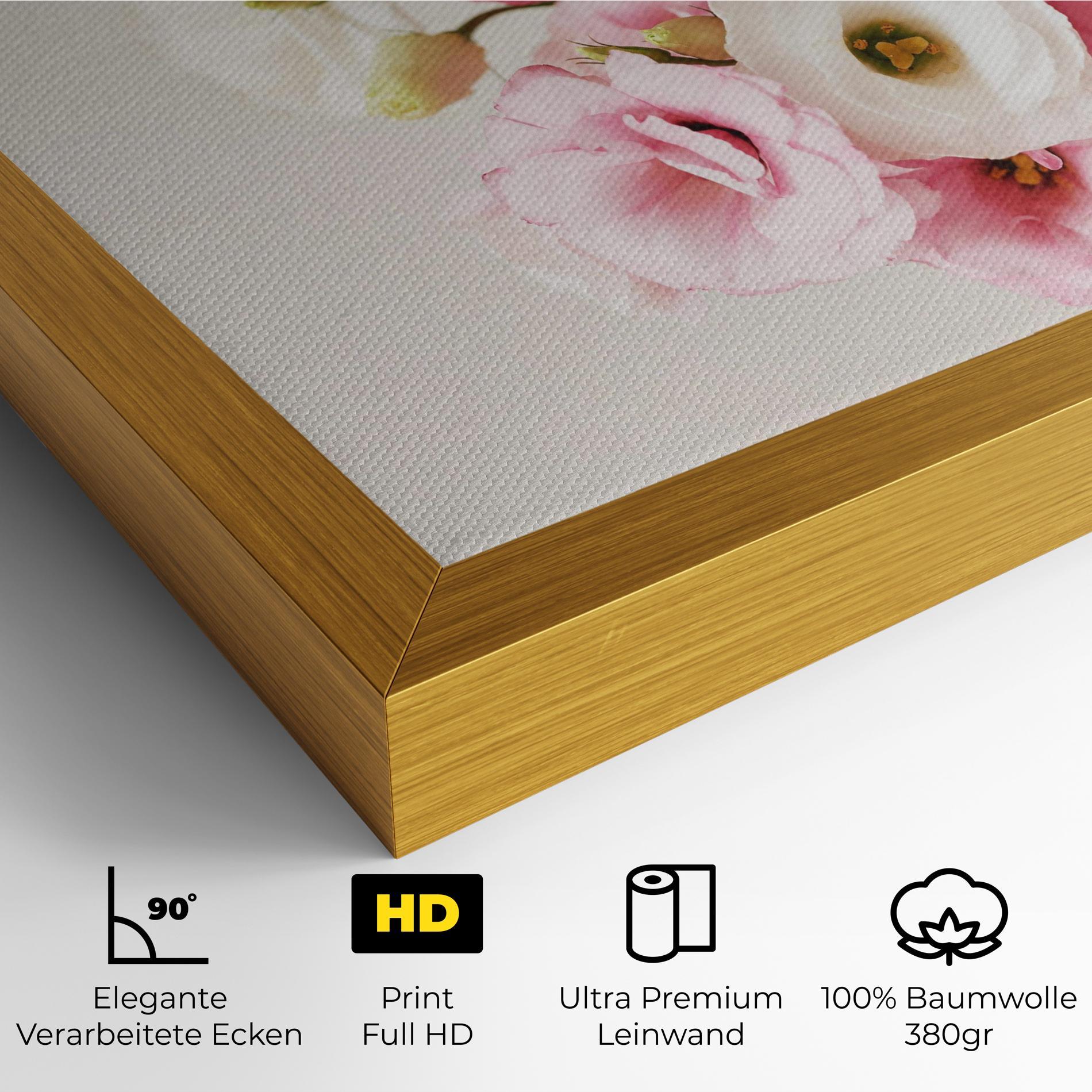 Leinwandbild Cute Pink Flowers mockup 4