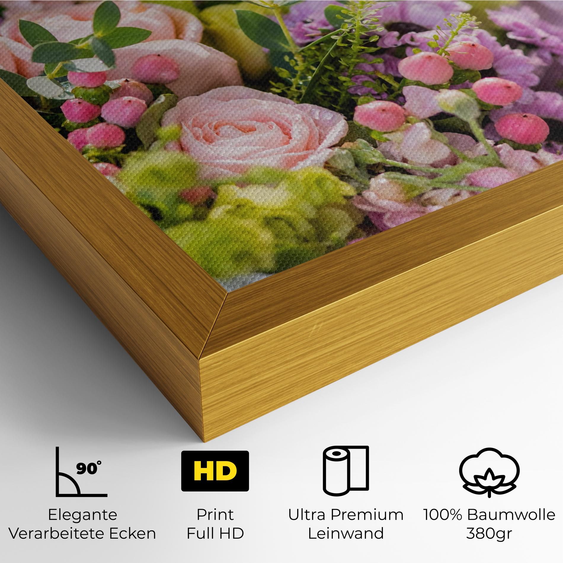 Green Pink Bouquet mockup 4