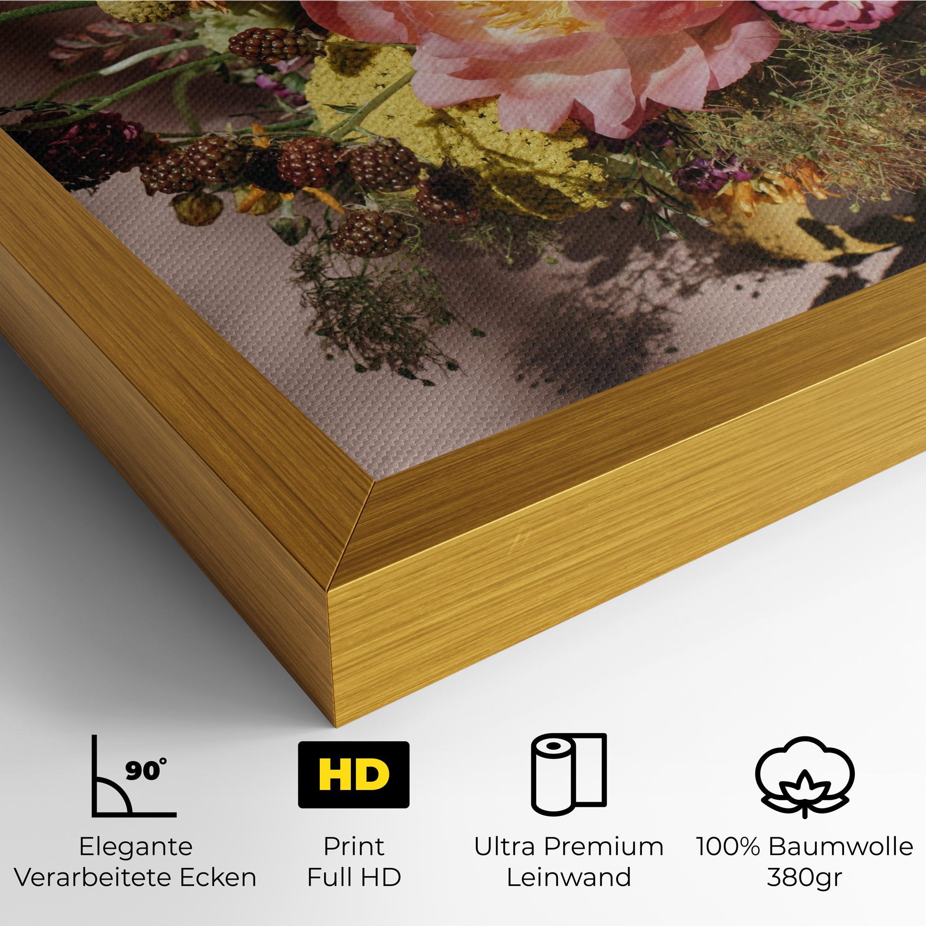 Leinwandbild Pastel Orange Bouquet mockup 4