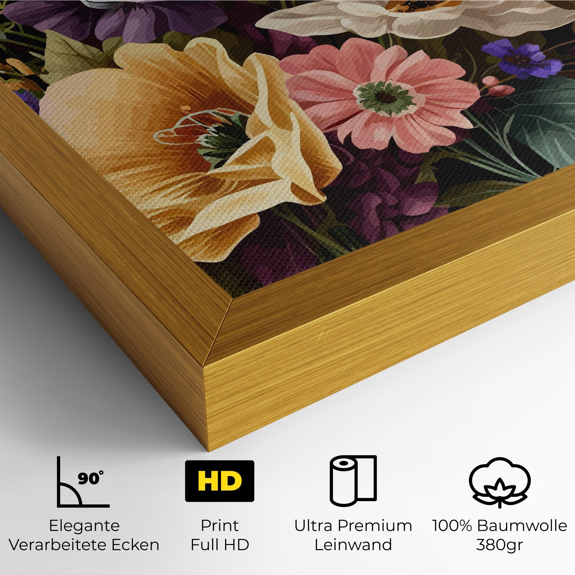 Leinwandbild Vintage Bouquet Art mockup 4