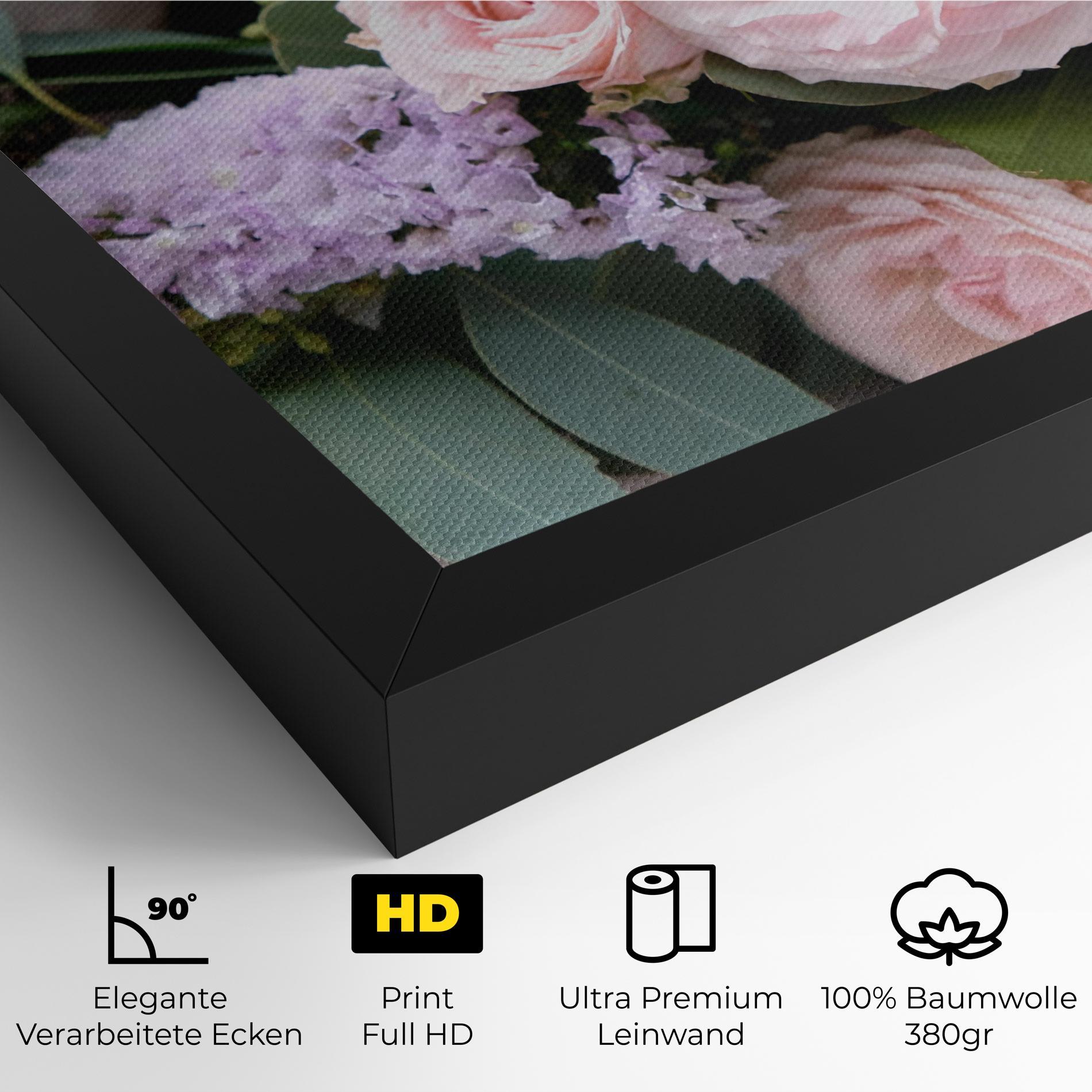 Leinwandbild Beautiful Pink Roses mockup 4