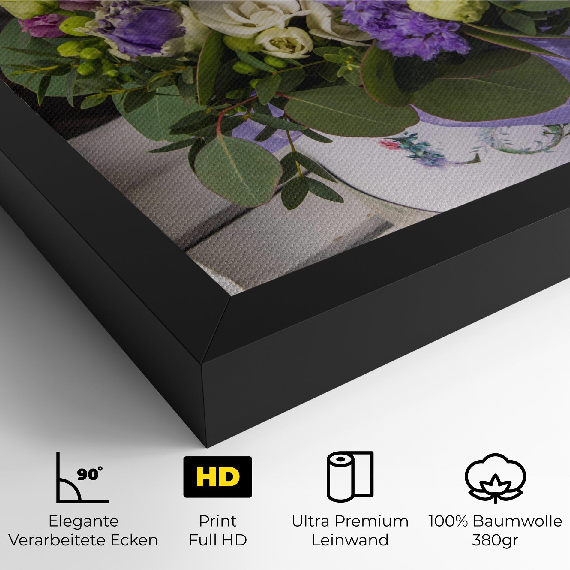 Leinwandbild Big Pink Rose Bouquet mockup 4