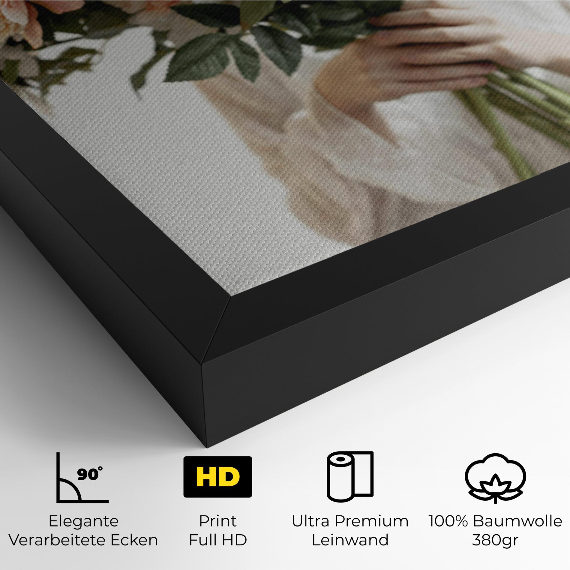 Leinwandbild Bouquet Holding mockup 4