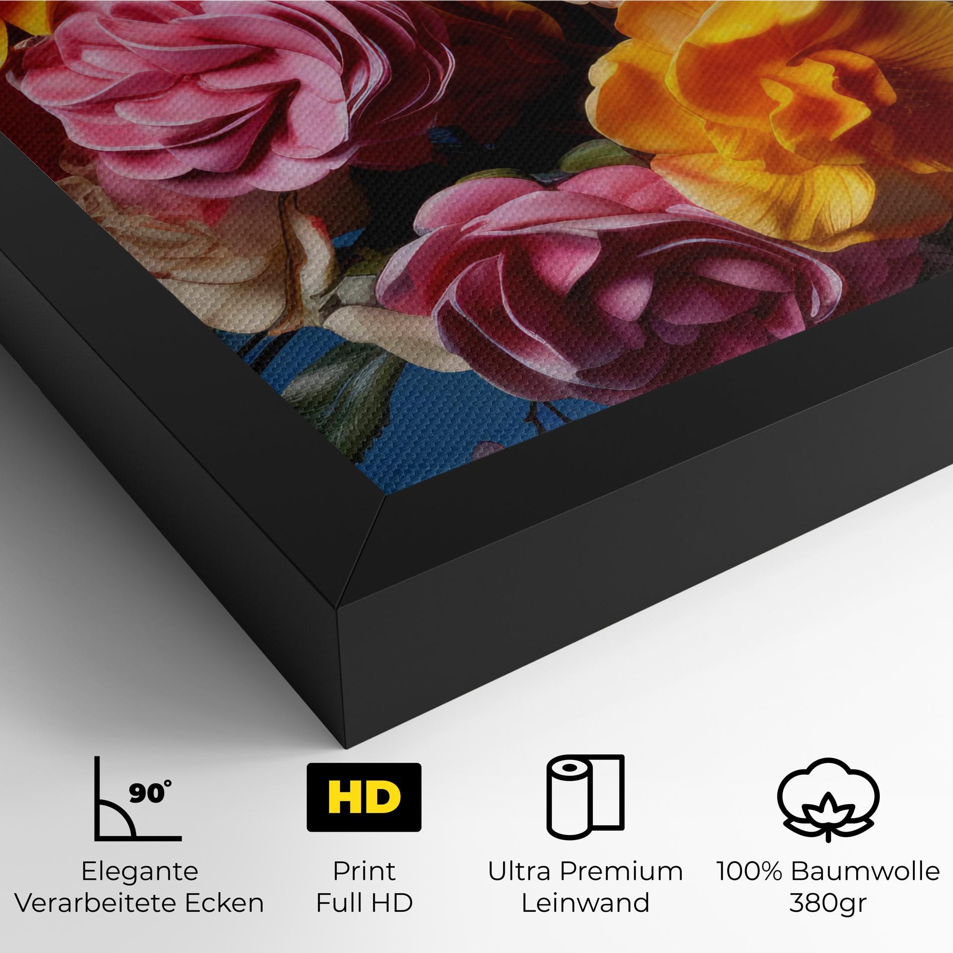 Leinwandbild Colorful Flower Bouquet mockup 4