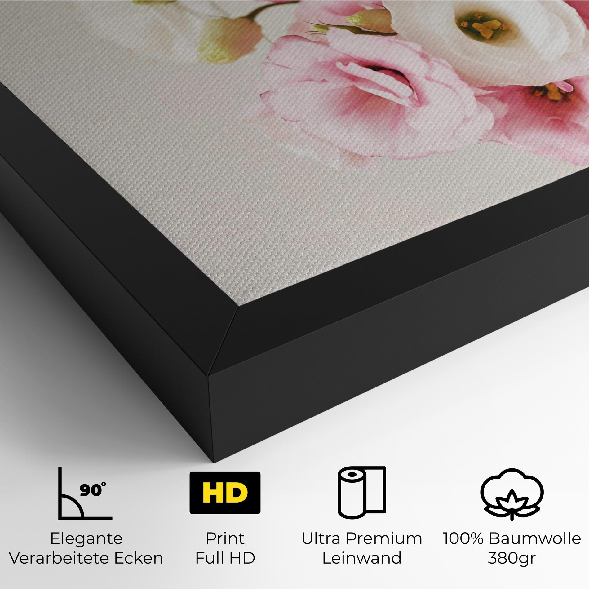 Leinwandbild Cute Pink Flowers mockup 4