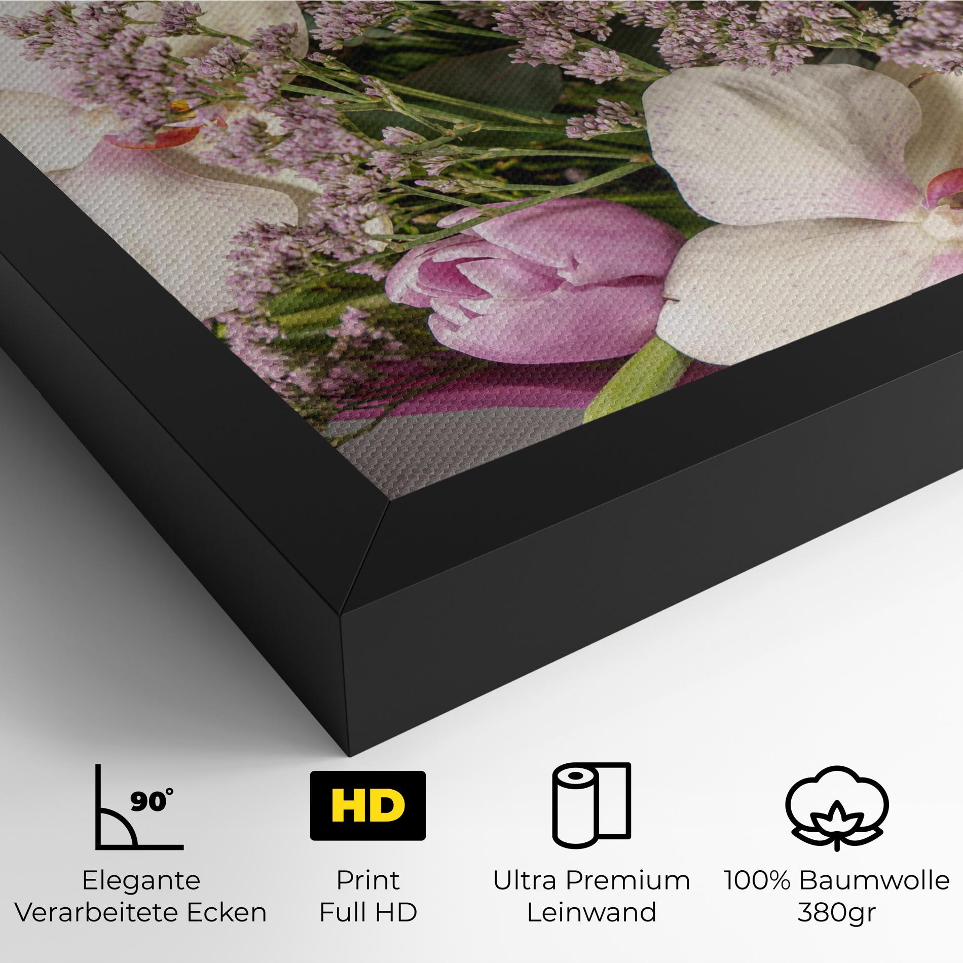 Leinwandbild Cute Purple Bouquet mockup 4