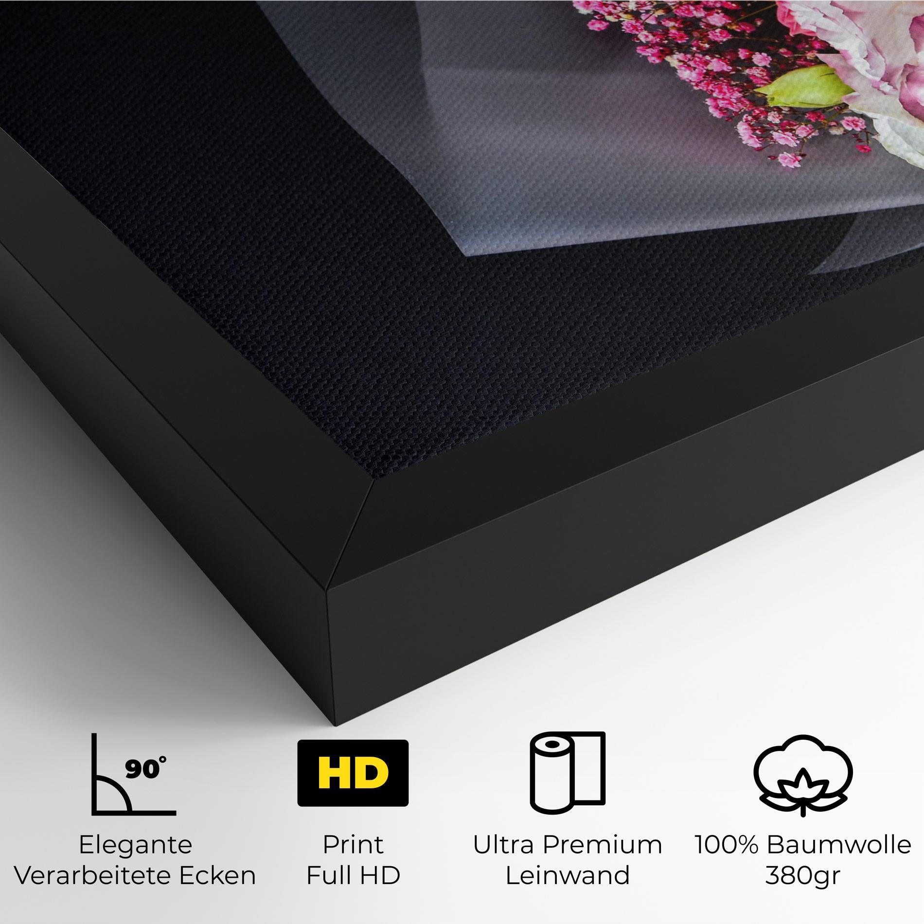 Leinwandbild Cute Roses Bouquet mockup 4