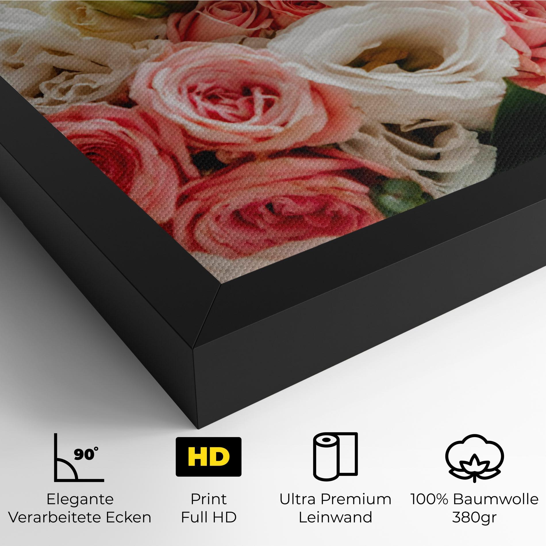 Leinwandbild Pink Beautiful Bouquet mockup 4