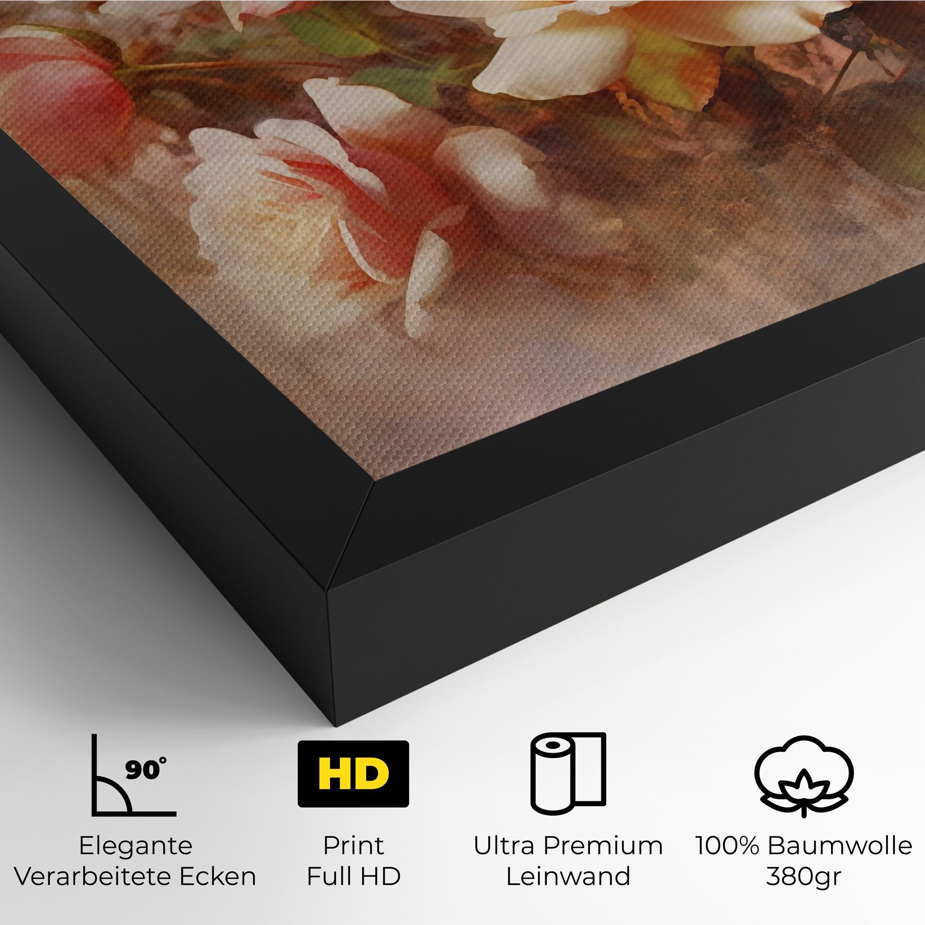 Leinwandbild Roses Bouquet Painting mockup 4