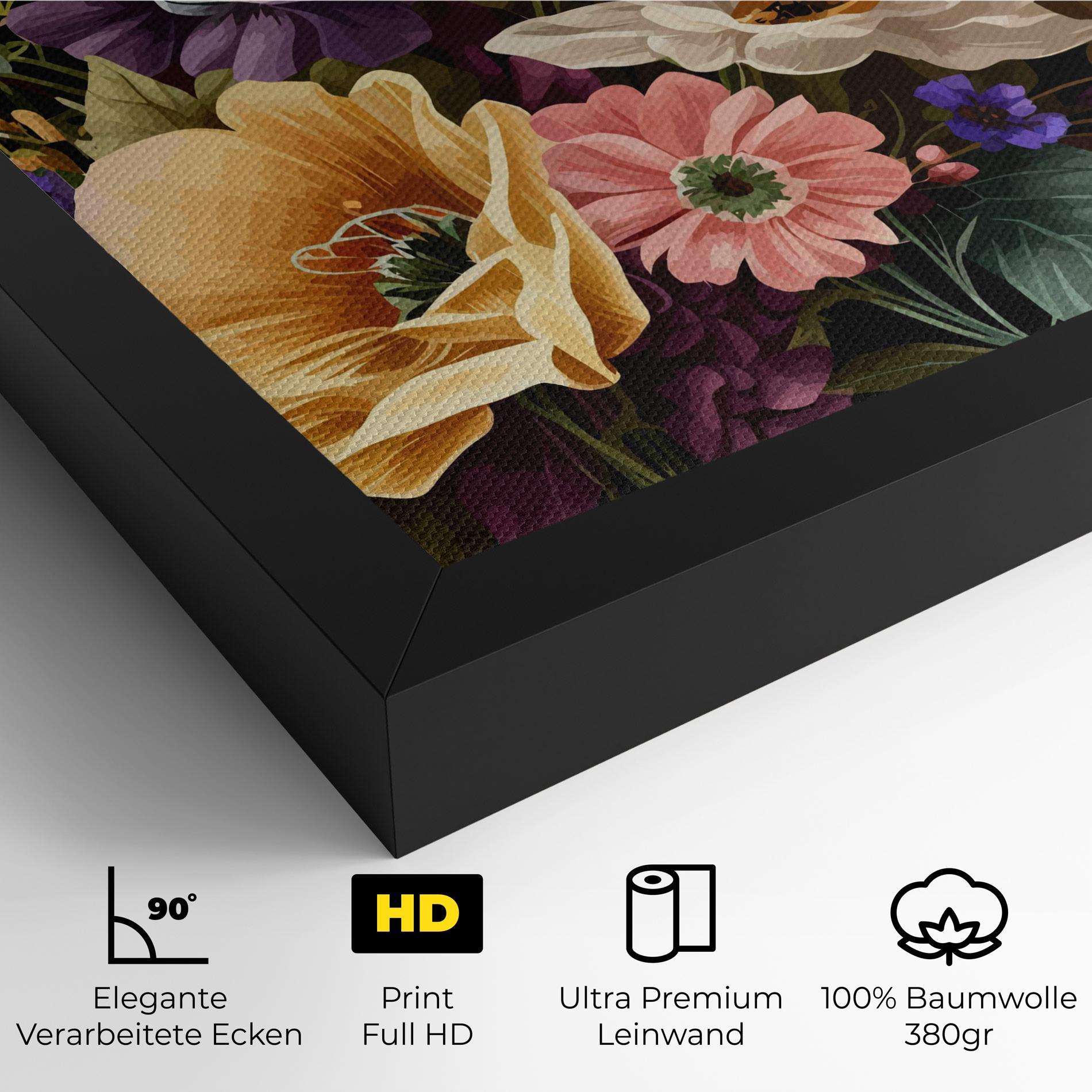 Leinwandbild Vintage Bouquet Art mockup 4