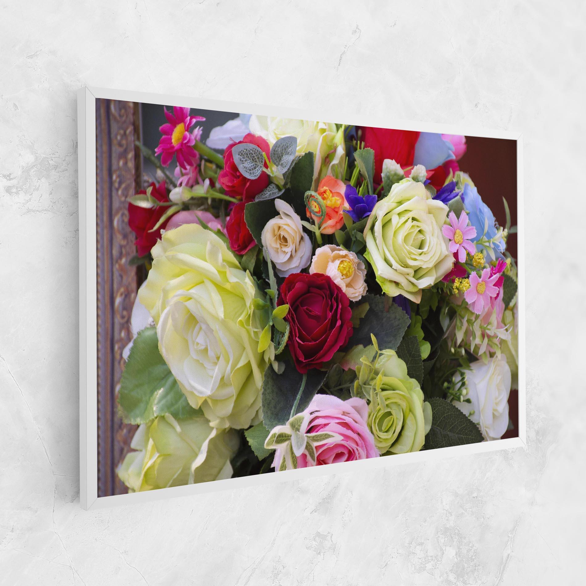 Leinwandbild Mixed Roses Bouquet mockup 1