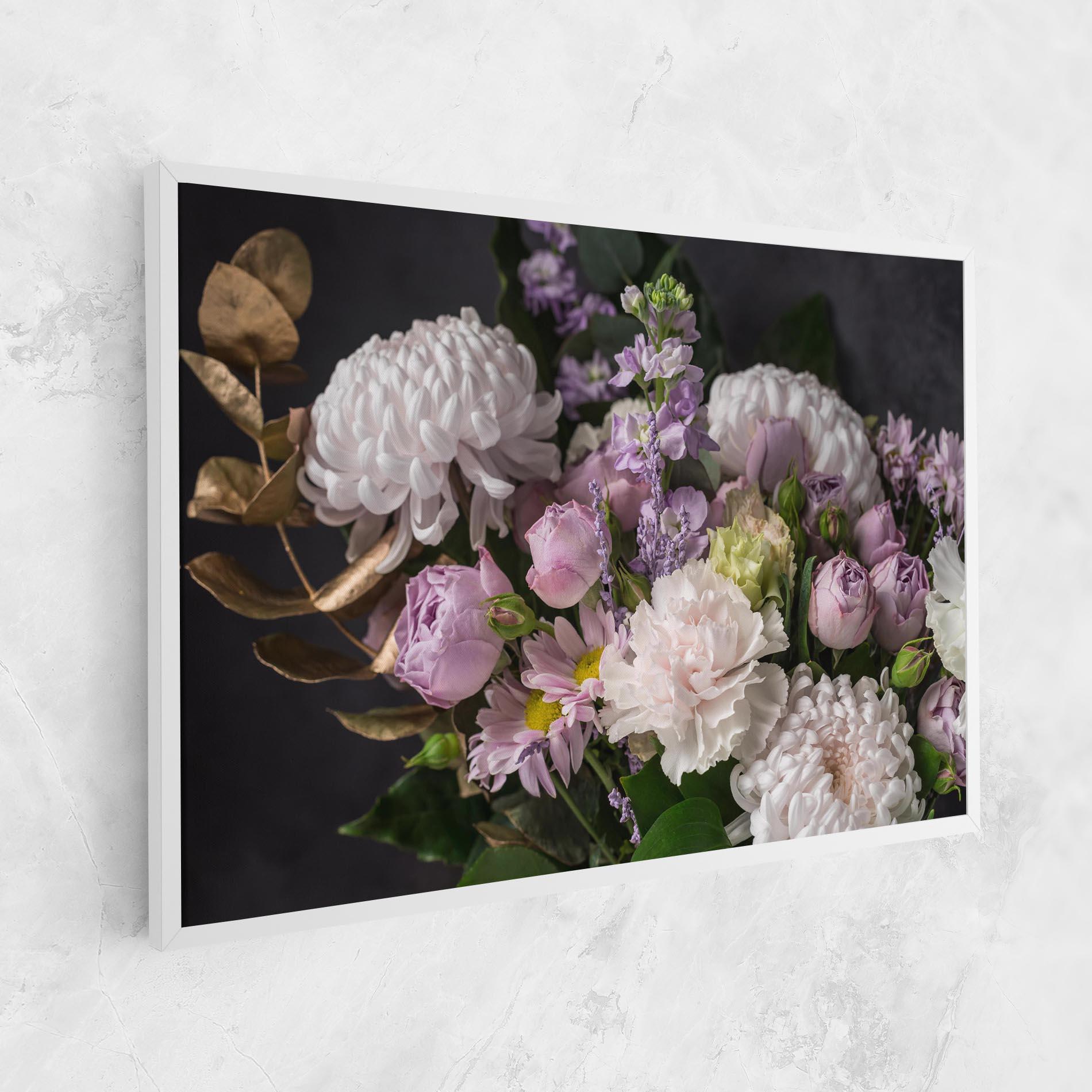 Leinwandbild Pastel Purple Bouquet mockup 1