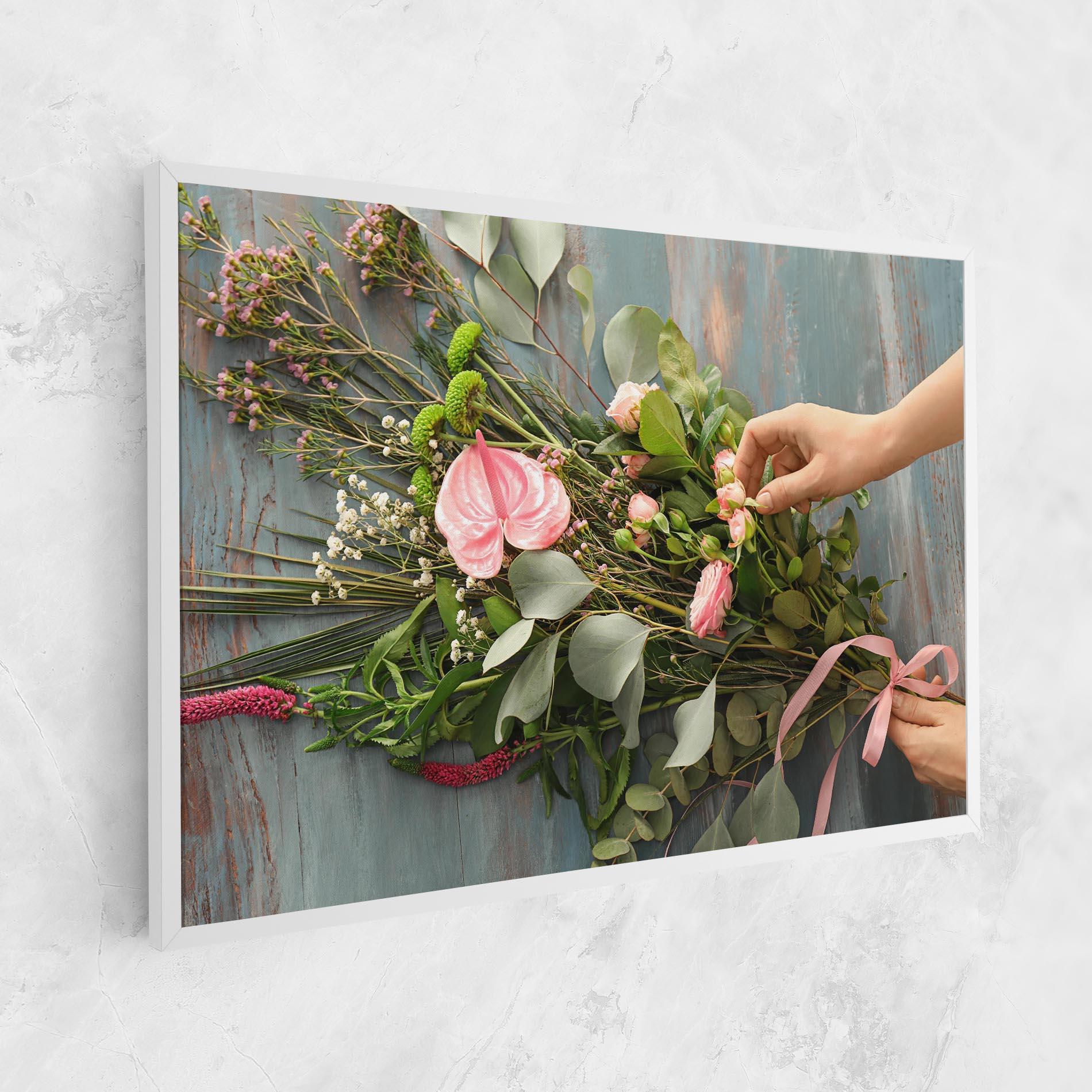 Leinwandbild Preparing Bouquet mockup 1