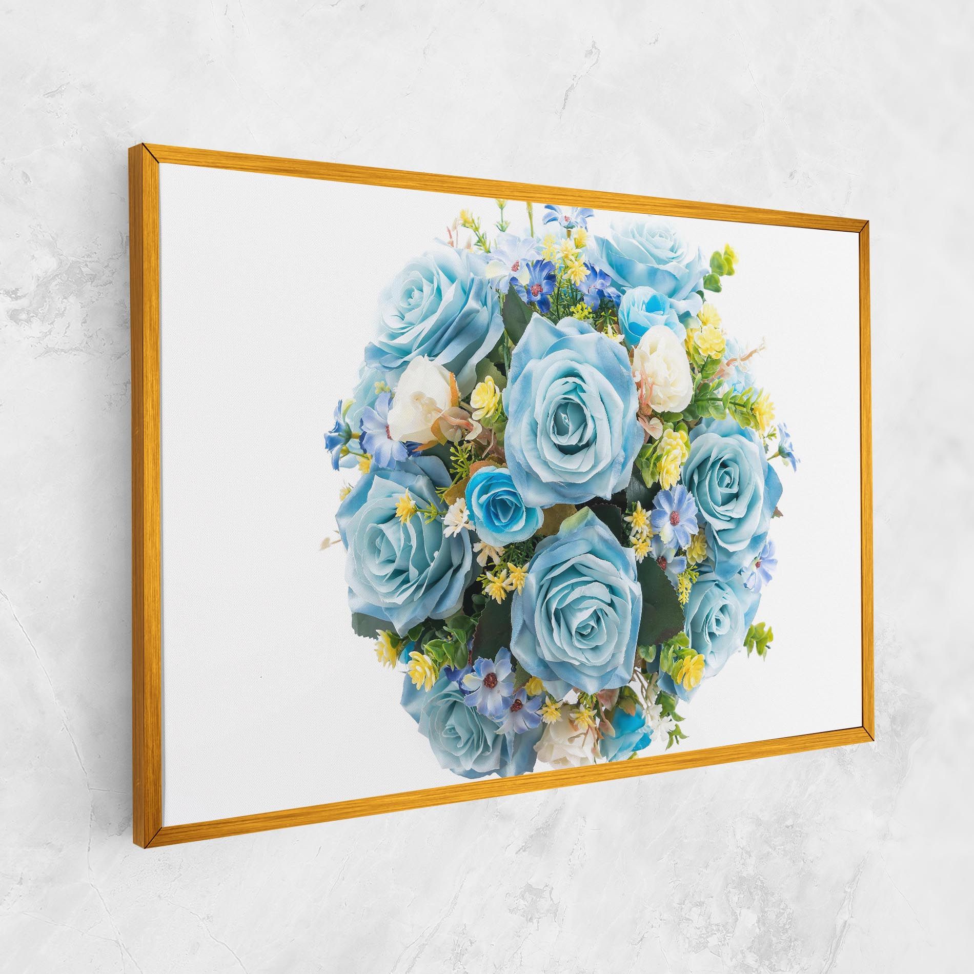Blue Roses Bouquet mockup 1