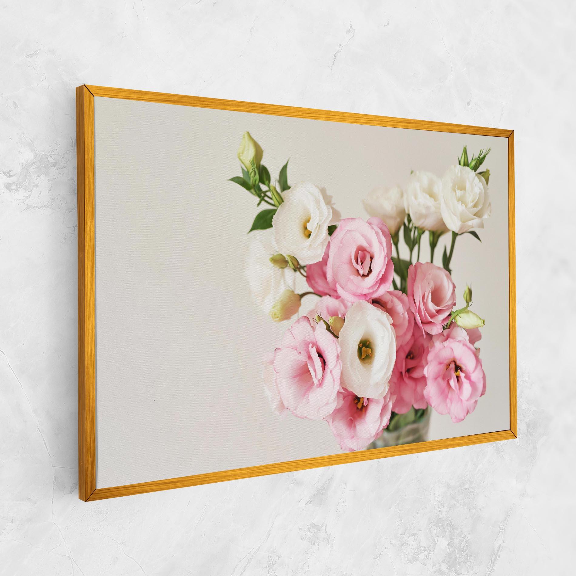 Leinwandbild Cute Pink Flowers mockup 1