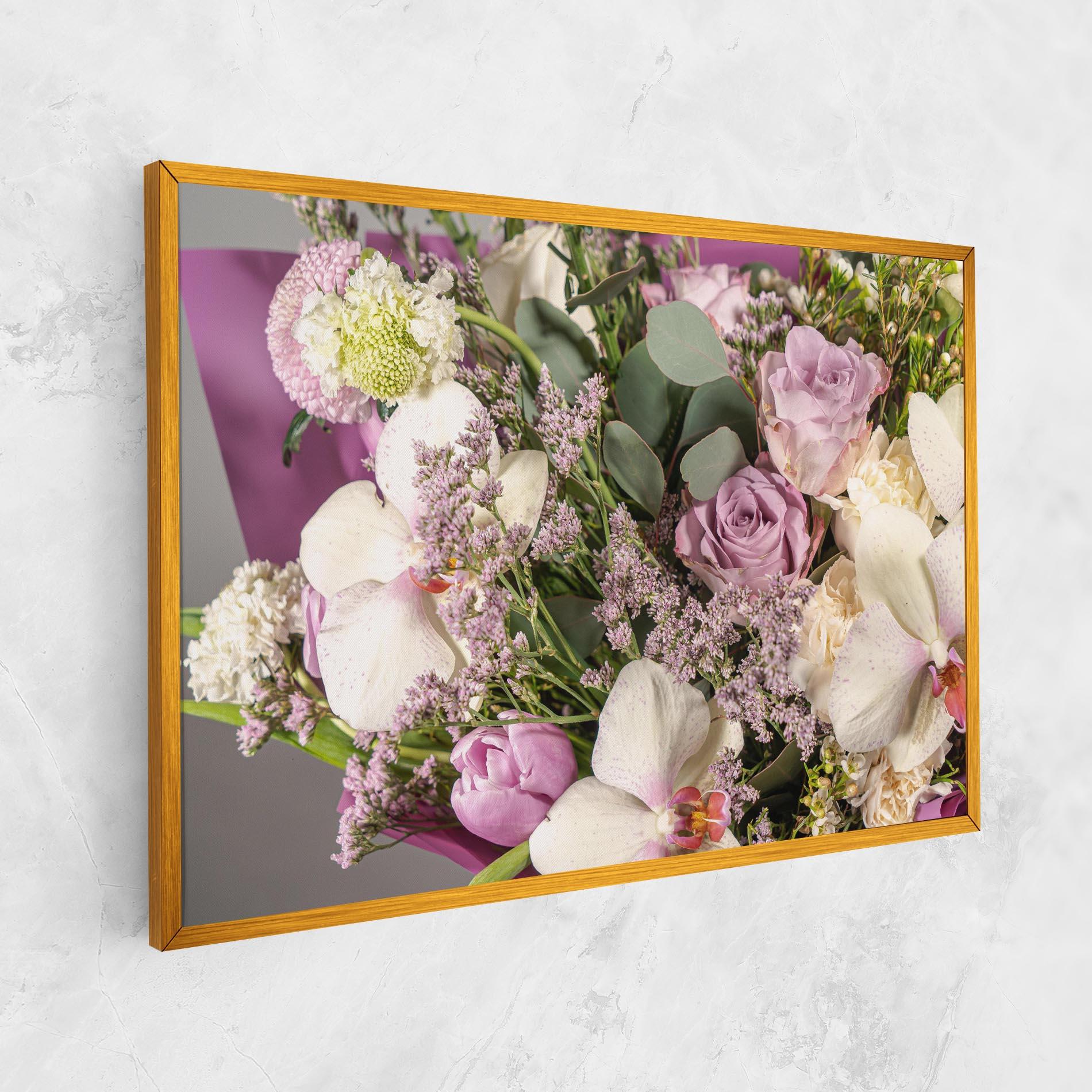 Leinwandbild Cute Purple Bouquet mockup 1