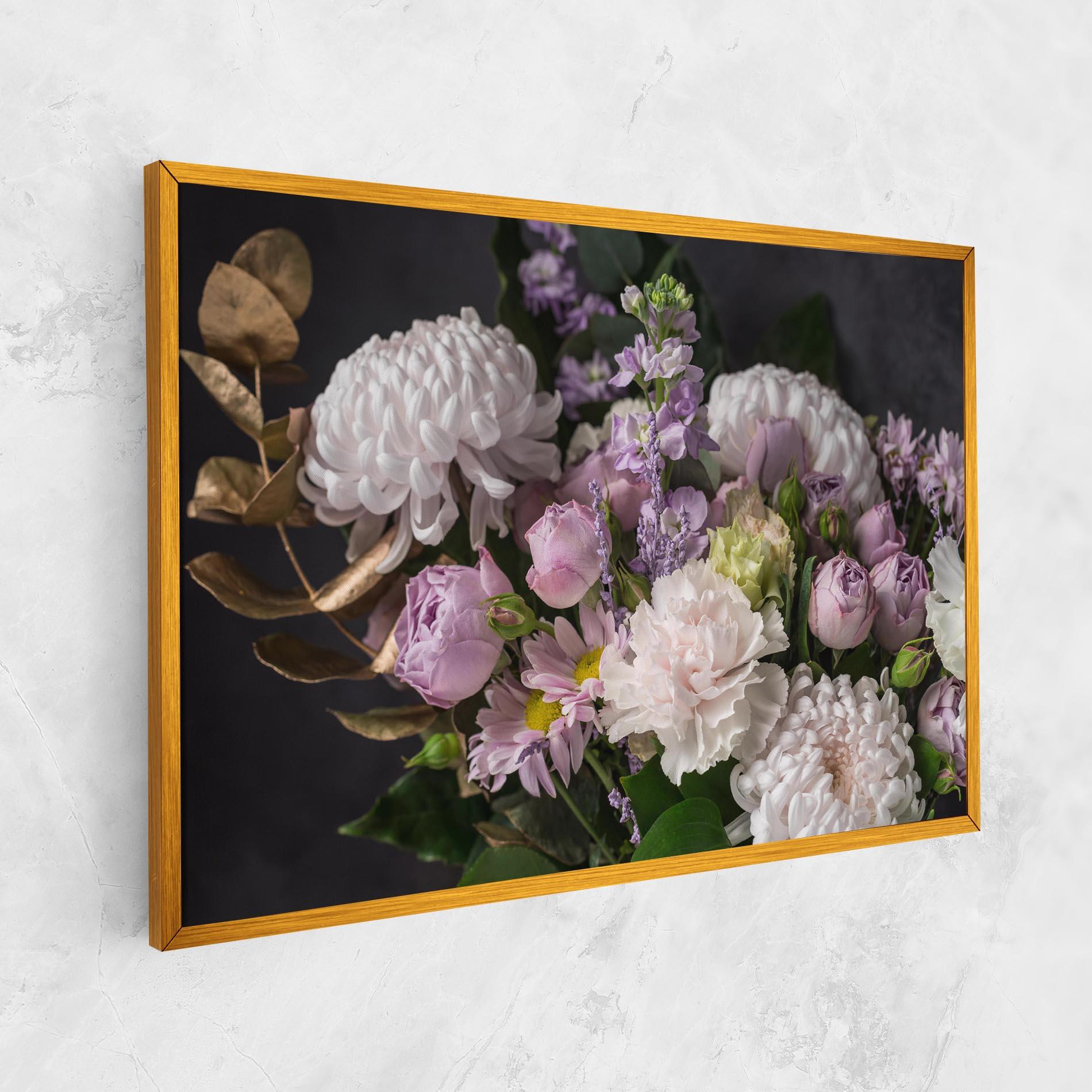 Leinwandbild Pastel Purple Bouquet mockup 1