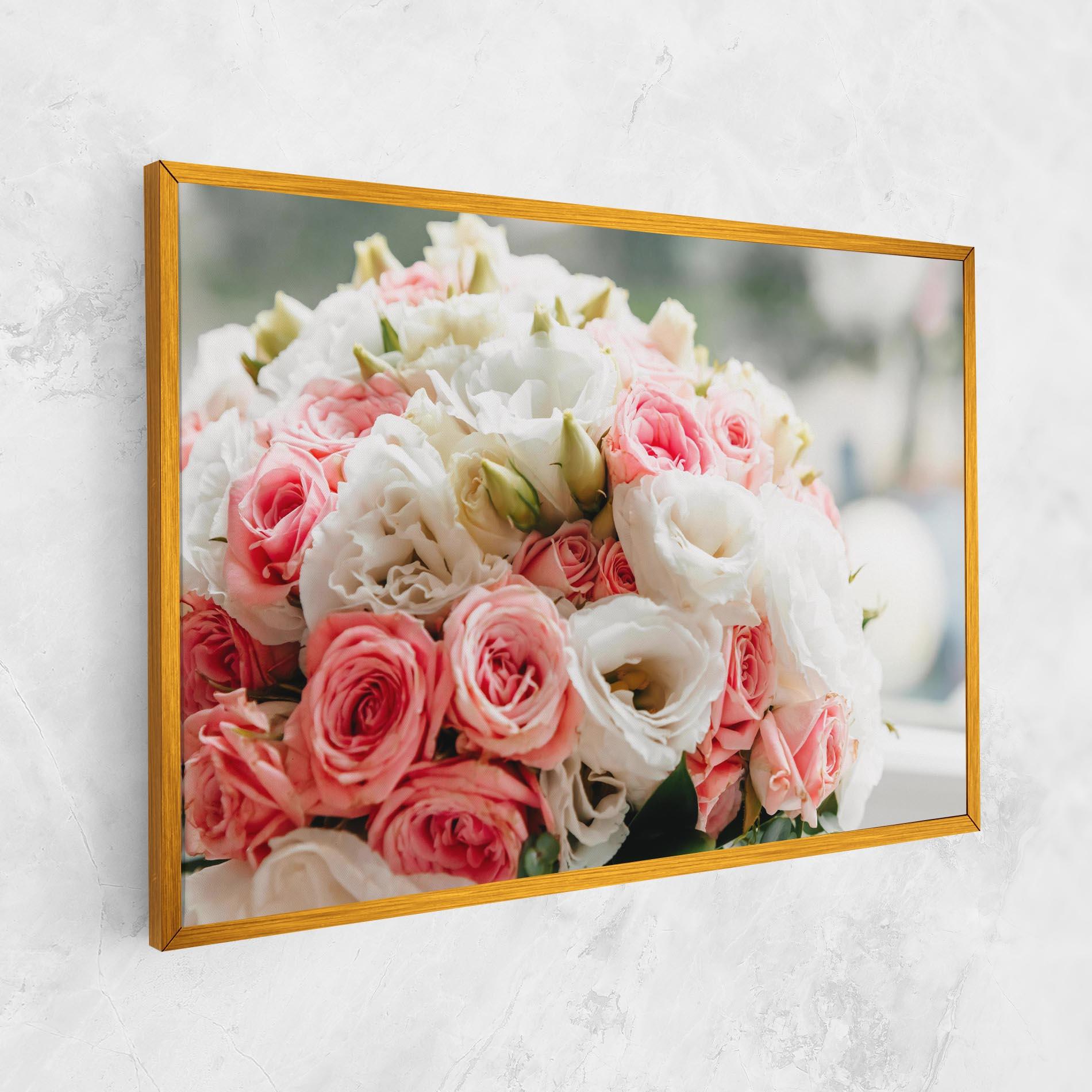 Leinwandbild Pink Beautiful Bouquet mockup 1