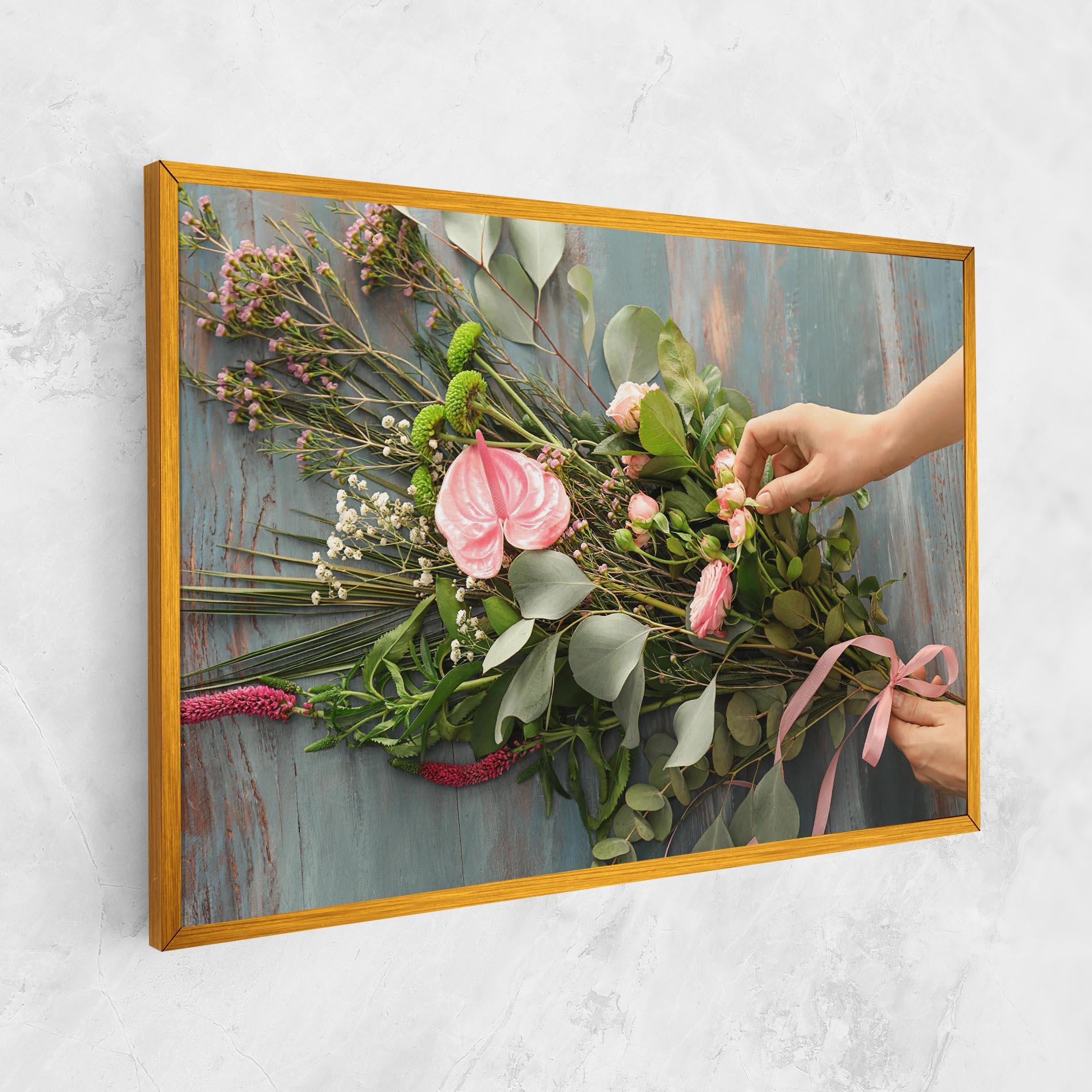 Leinwandbild Preparing Bouquet mockup 1