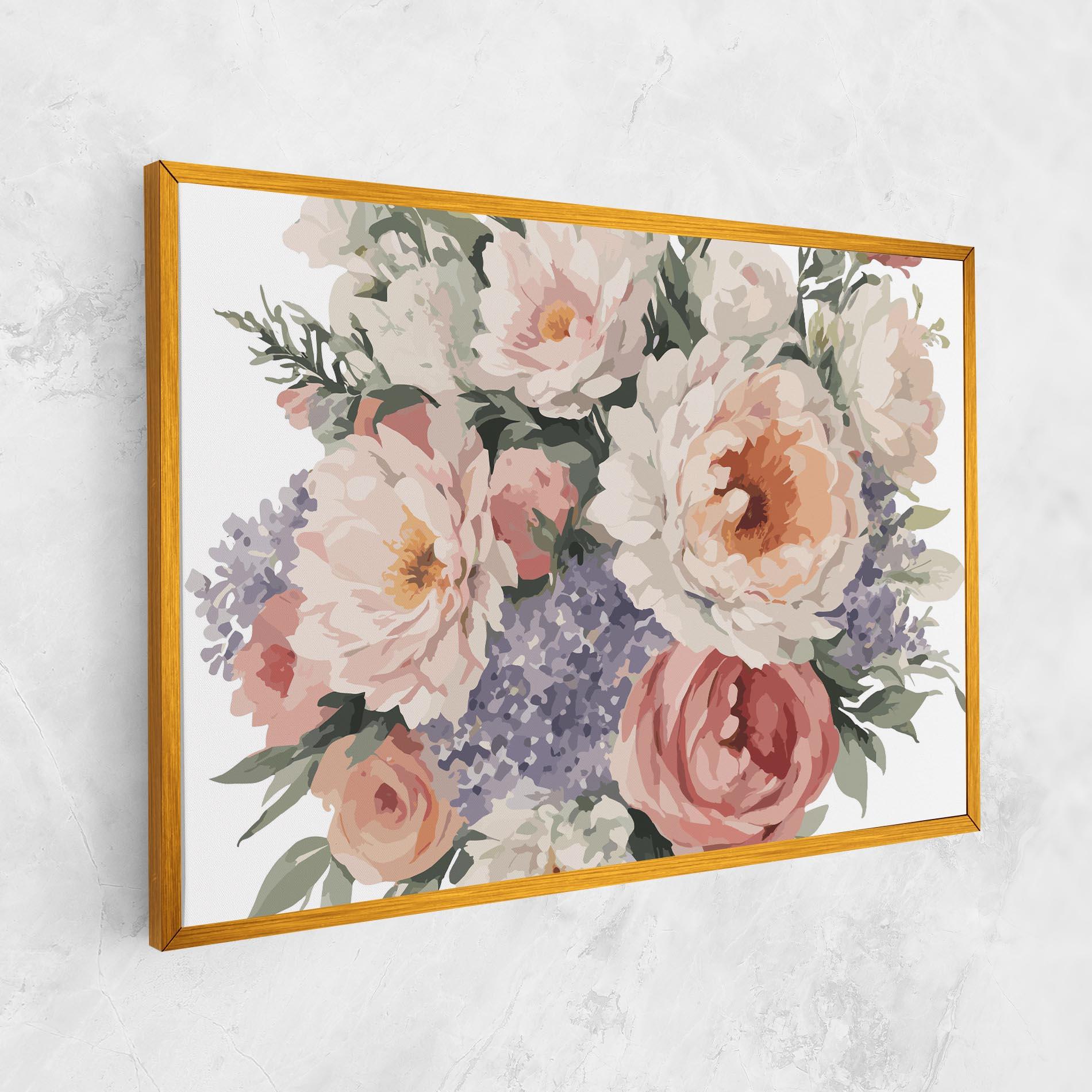 Leinwandbild Pretty Watercolor Bouquet mockup 1