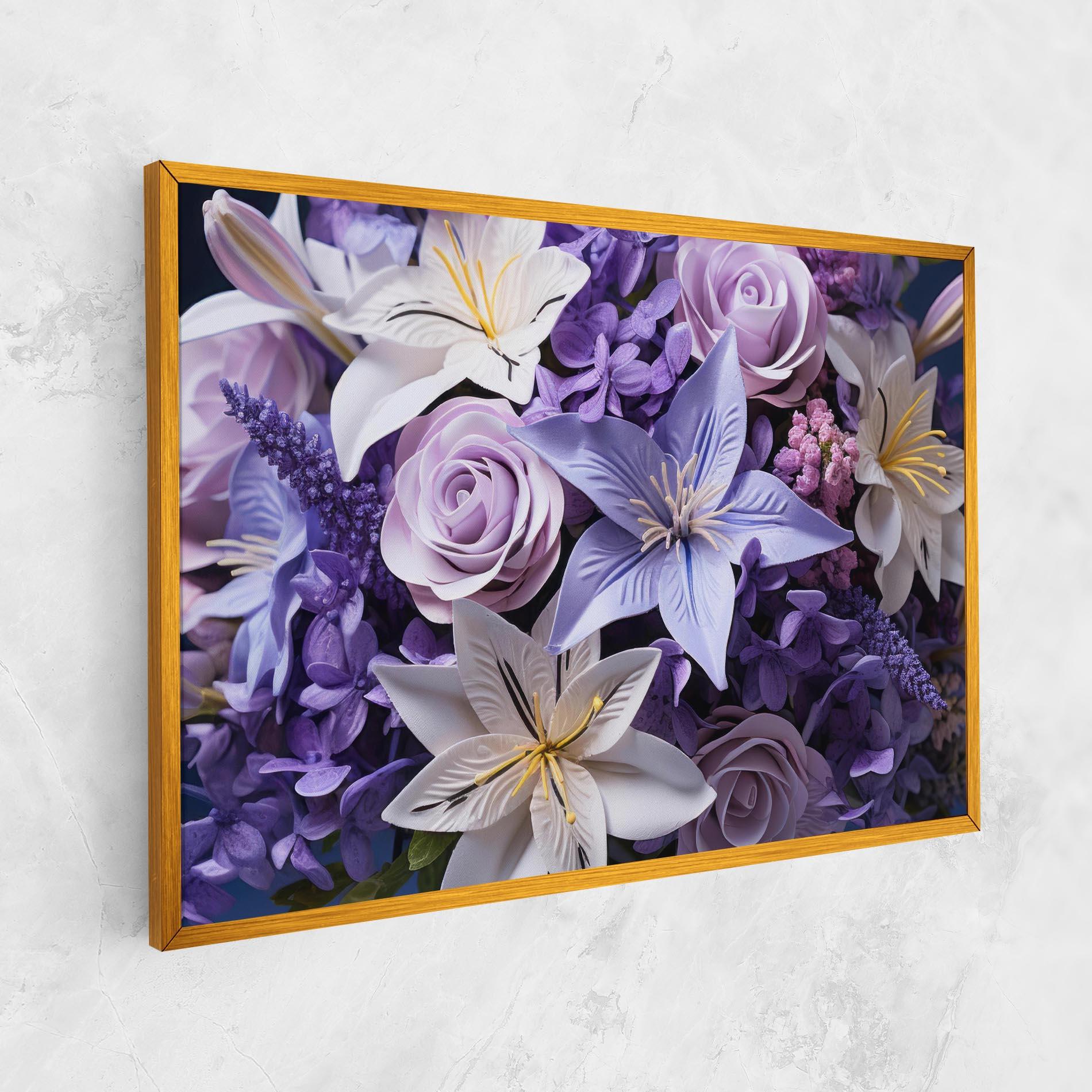 Leinwandbild Purple Cute Bouquet mockup 1