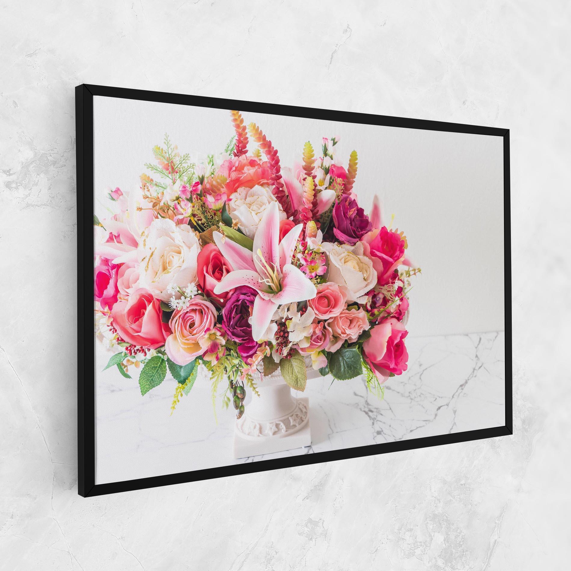 Leinwandbild Bouquet Flowers Vase mockup 1