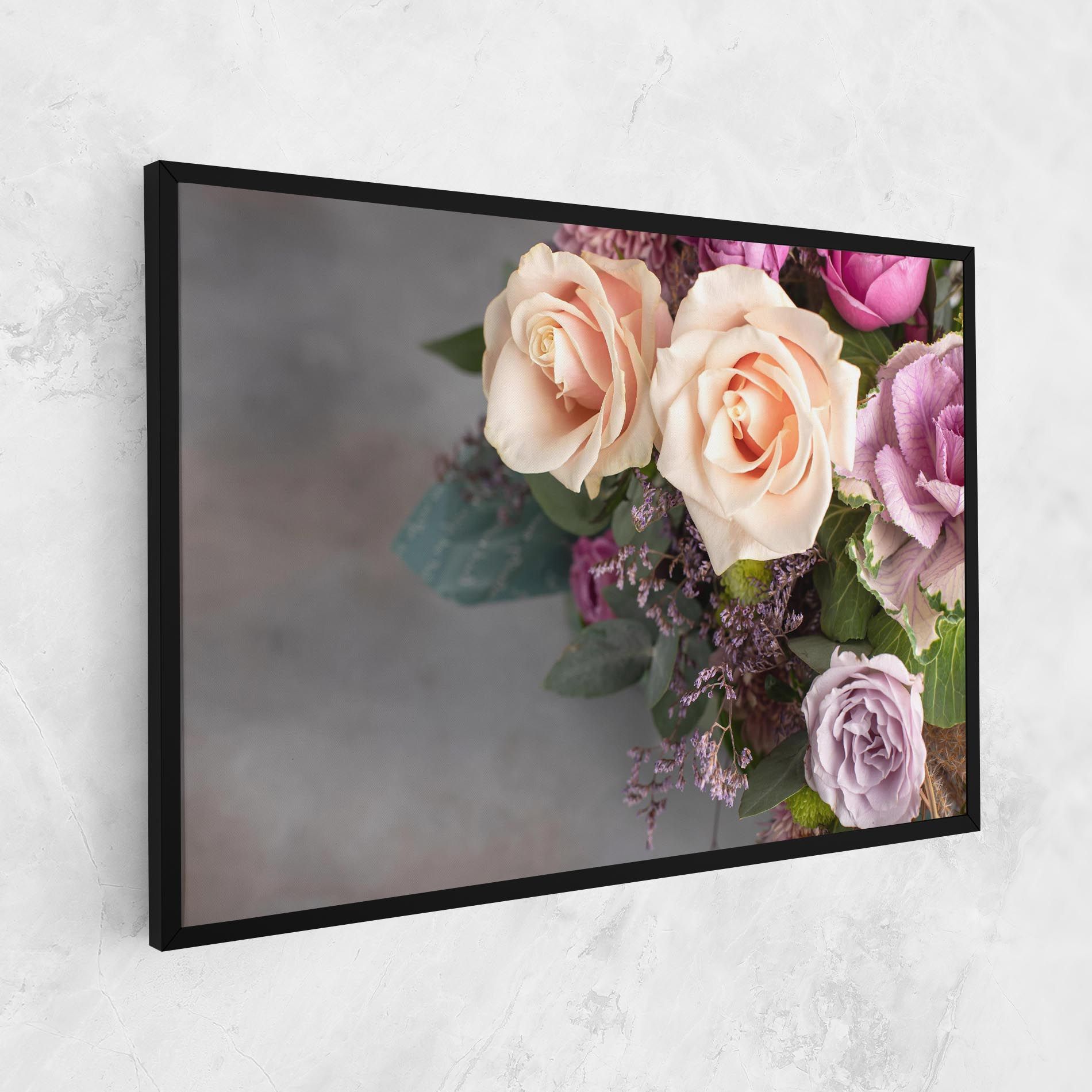 Cream Purple Bouquet mockup 1