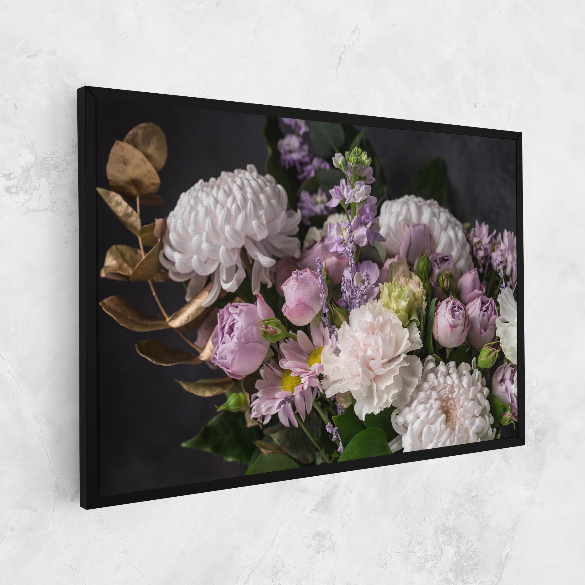 Leinwandbild Pastel Purple Bouquet mockup 1