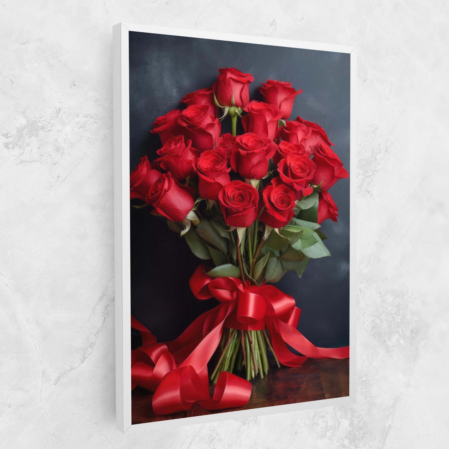 Beautiful Red Roses Bouquet mockup 1