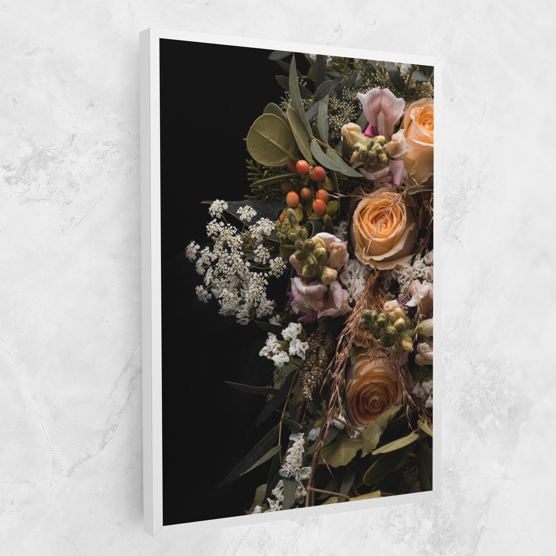 Leinwandbild Dark Flower Bouquet mockup 1