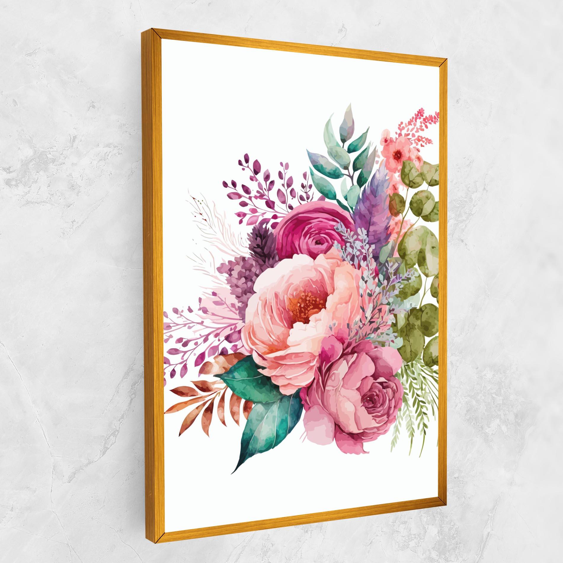 Leinwandbild Bouquet Of Pink Roses mockup 1