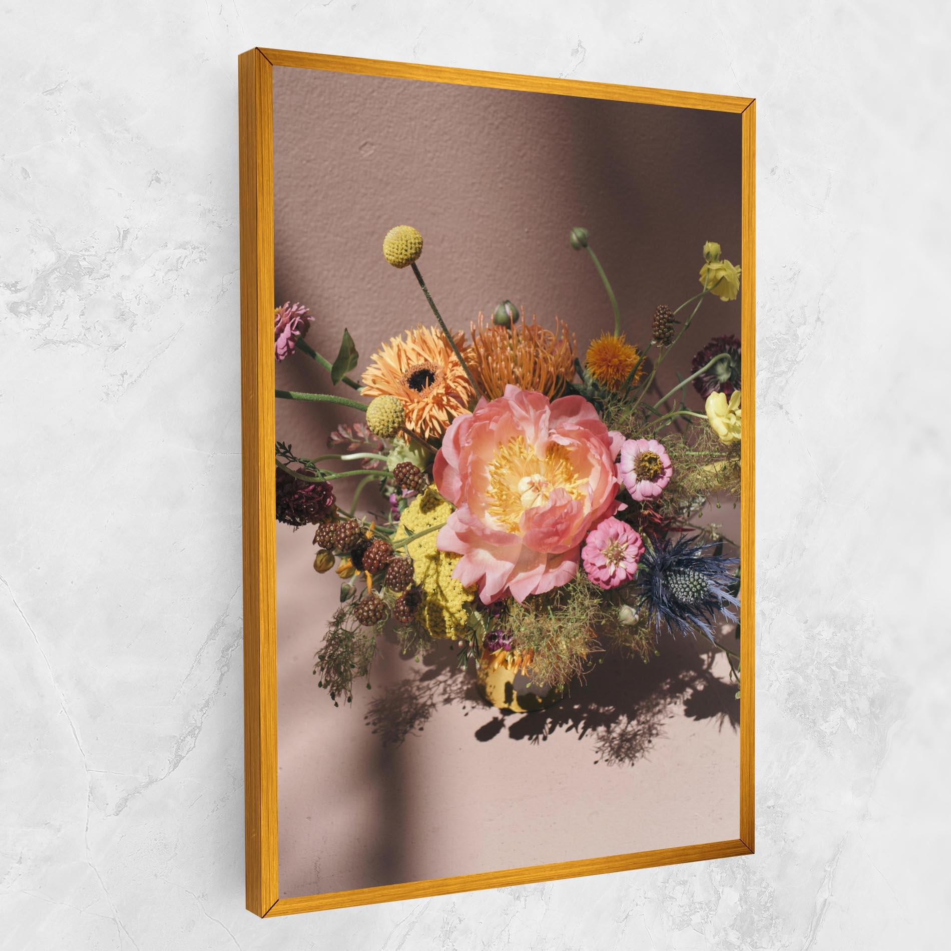 Leinwandbild Pastel Orange Bouquet mockup 1