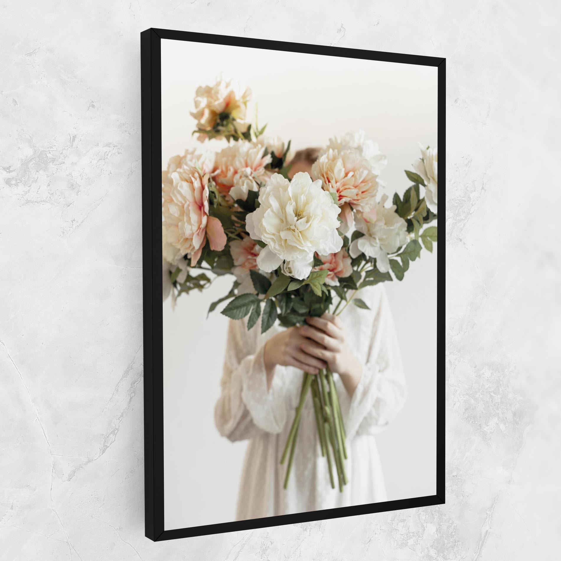 Leinwandbild Bouquet Holding mockup 1