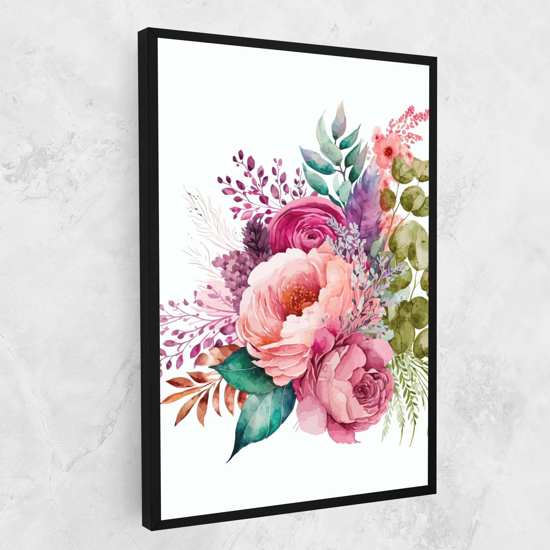 Leinwandbild Bouquet Of Pink Roses mockup 1