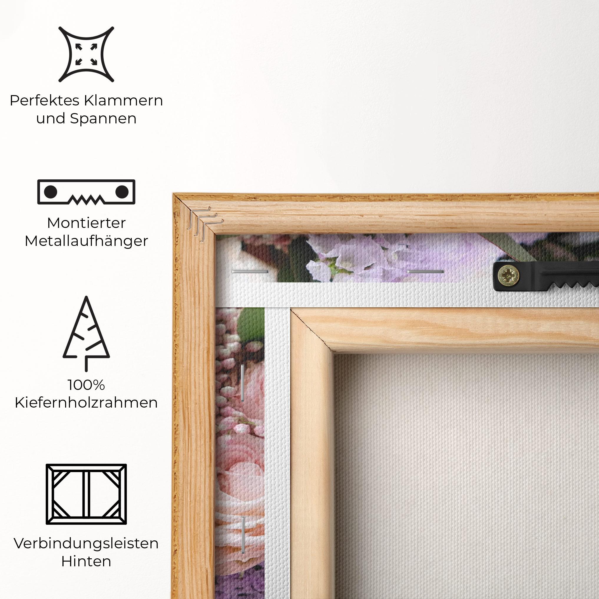 Leinwandbild Beautiful Pink Roses mockup 5