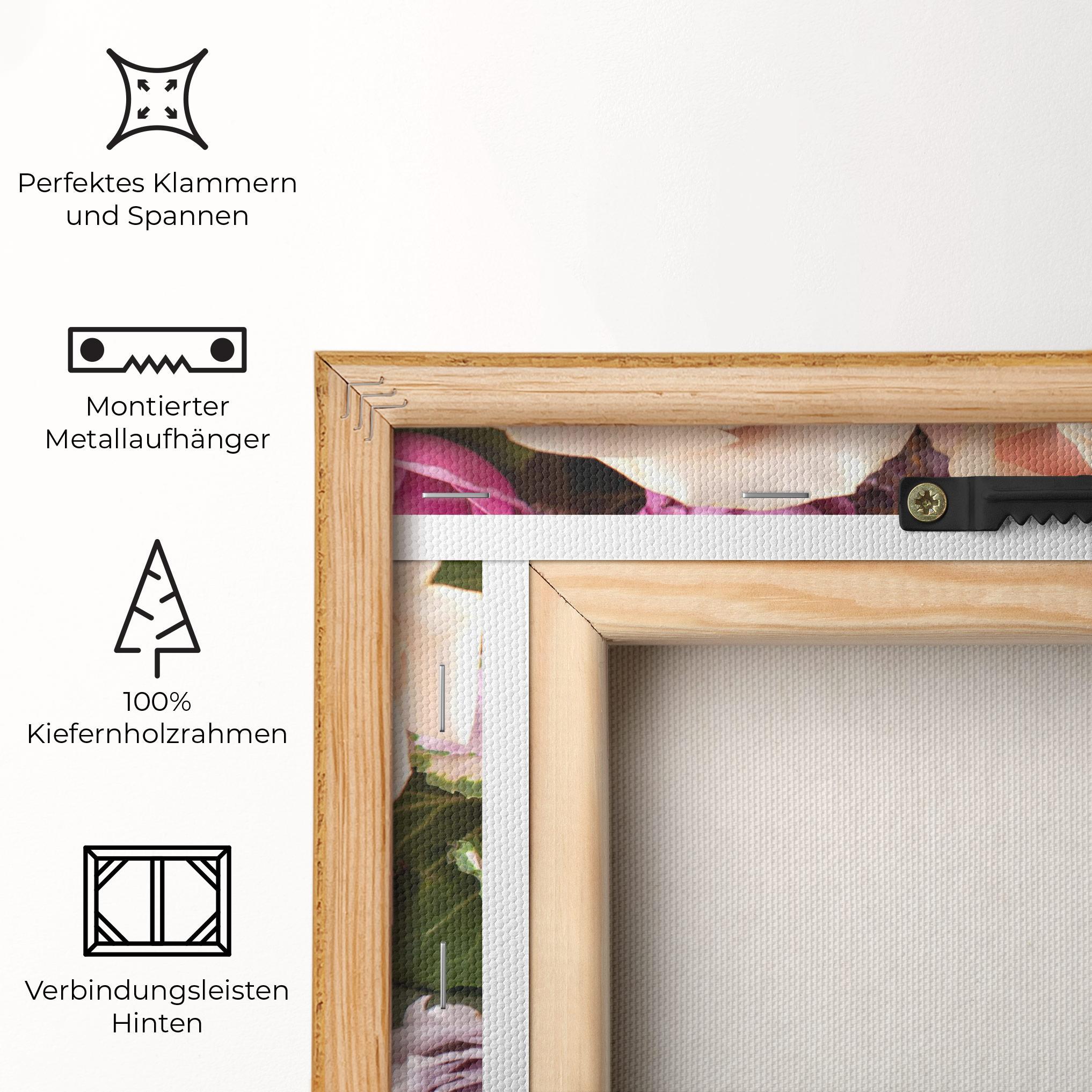 Leinwandbild Cream Purple Bouquet mockup 5