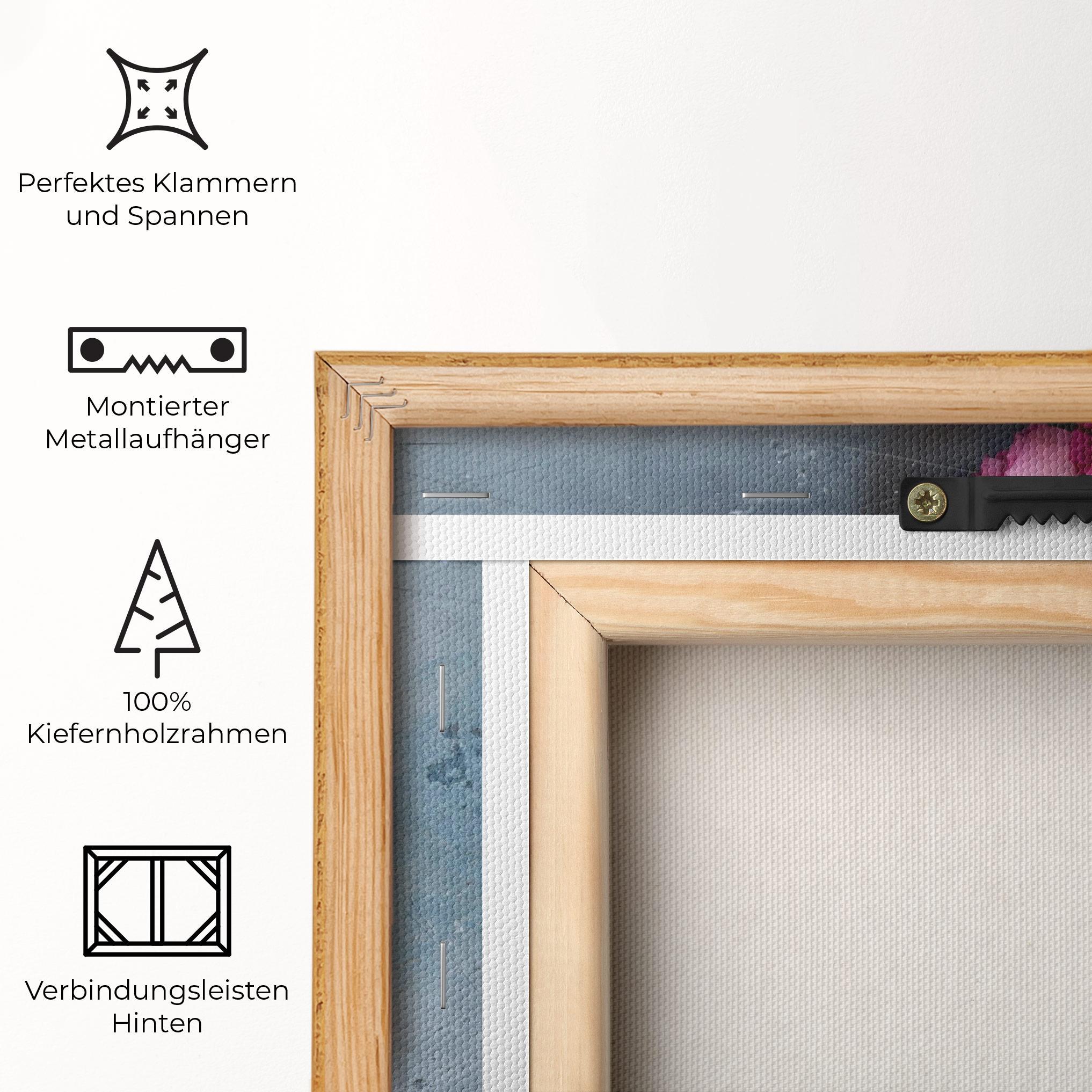 Leinwandbild Cute Pink Peonies mockup 5