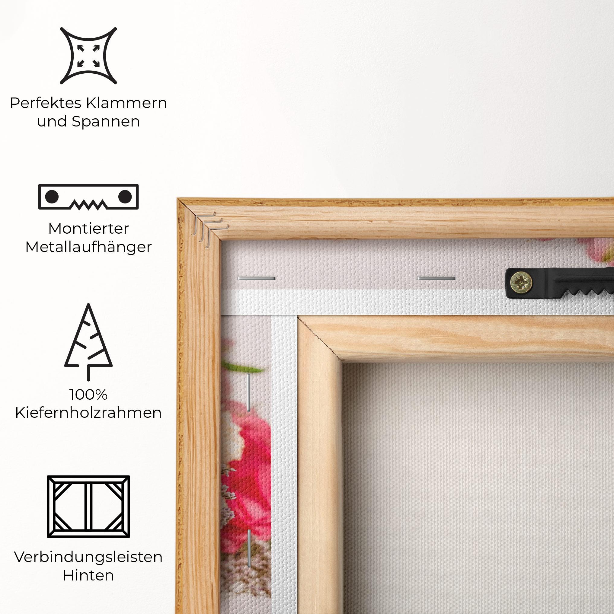 Leinwandbild Girly Pink Bouquet mockup 5