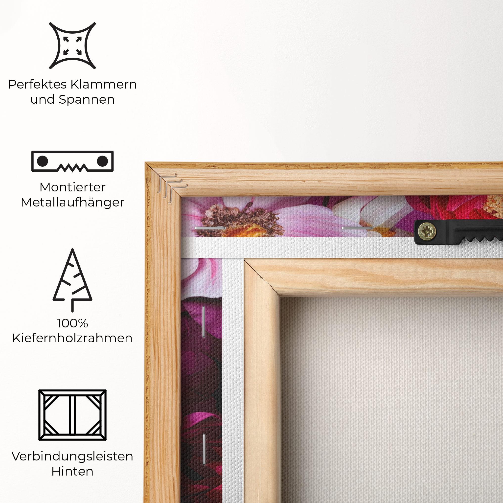 Leinwandbild Pink Red Bouquet mockup 5