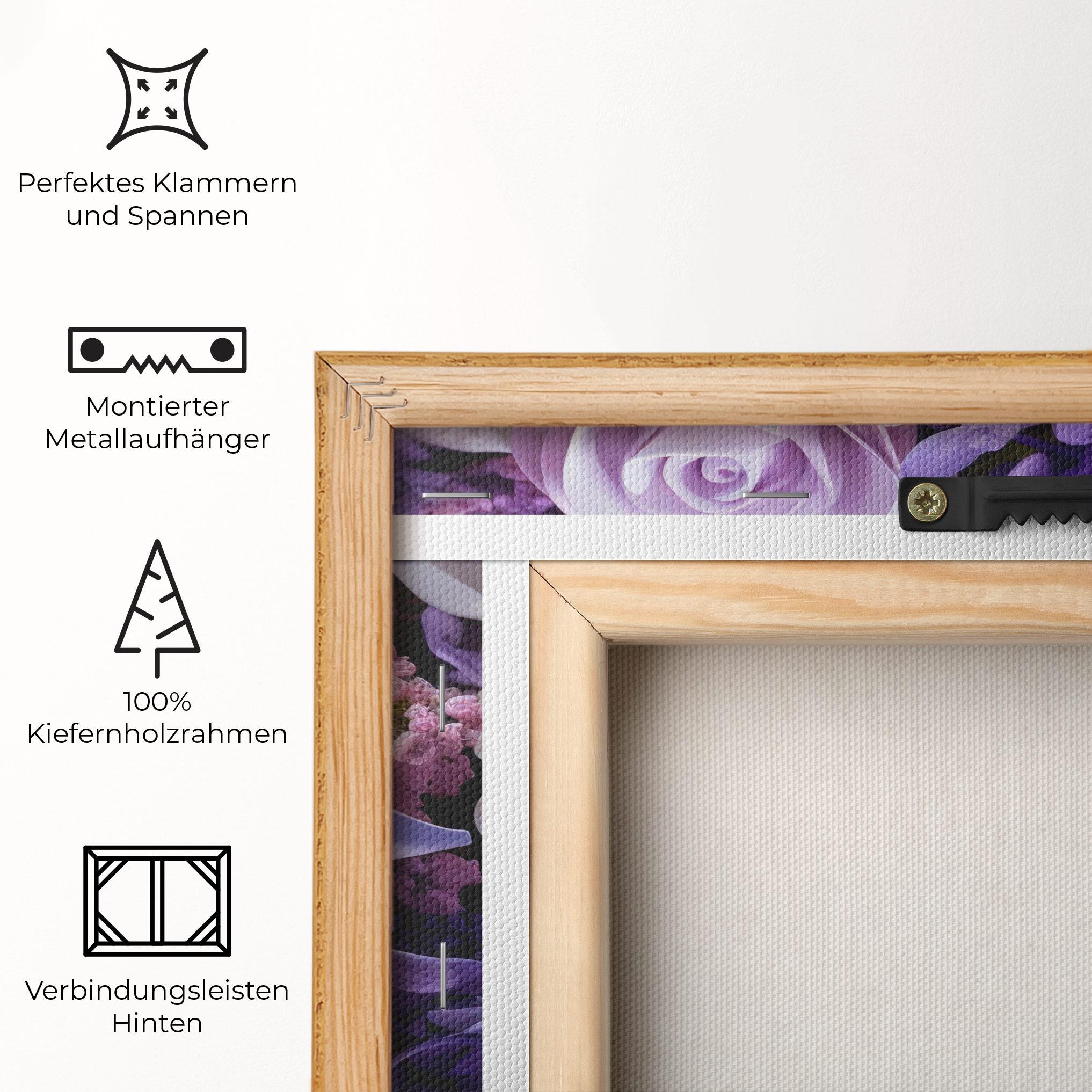 Leinwandbild Purple Cute Bouquet mockup 5