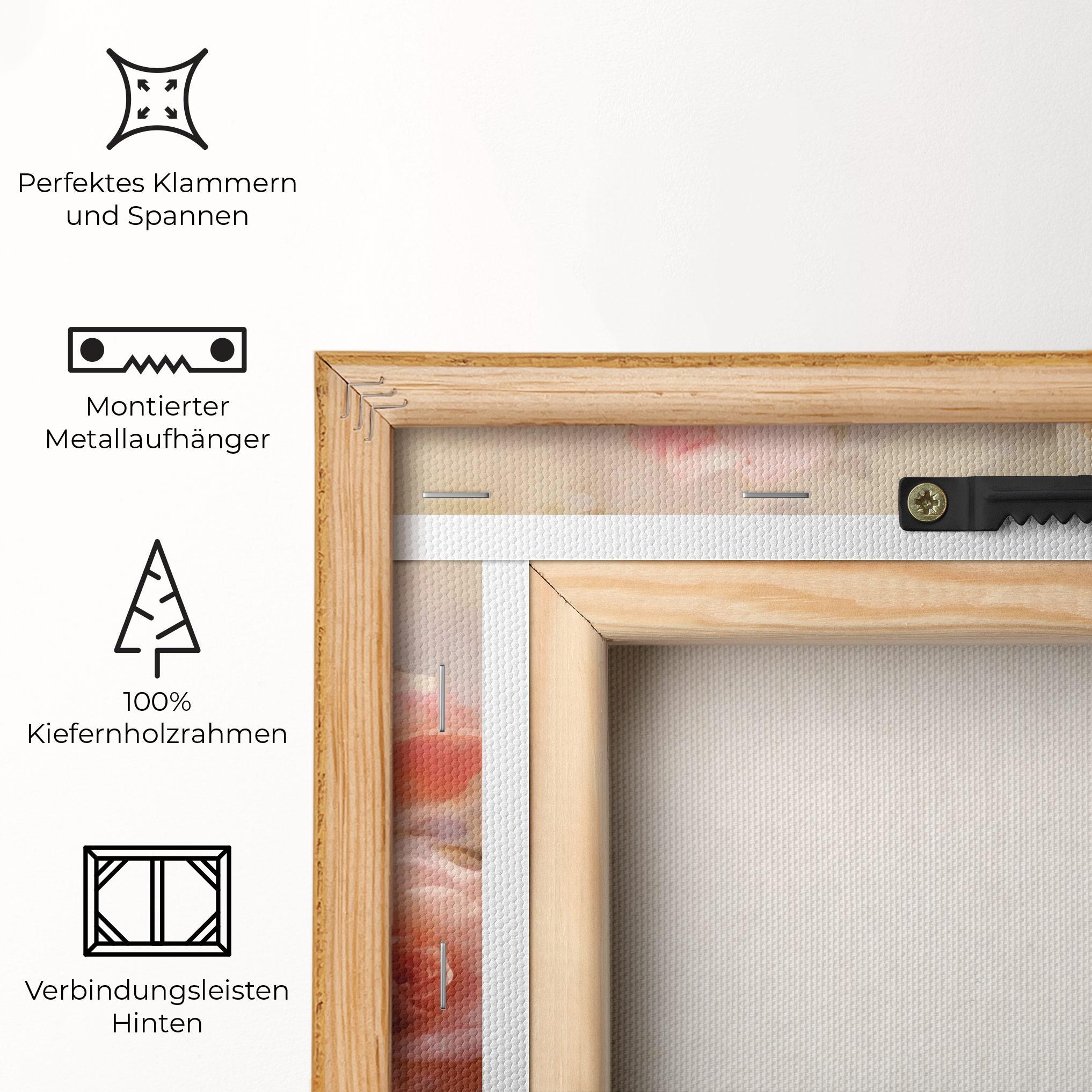 Leinwandbild Roses Bouquet Painting mockup 5