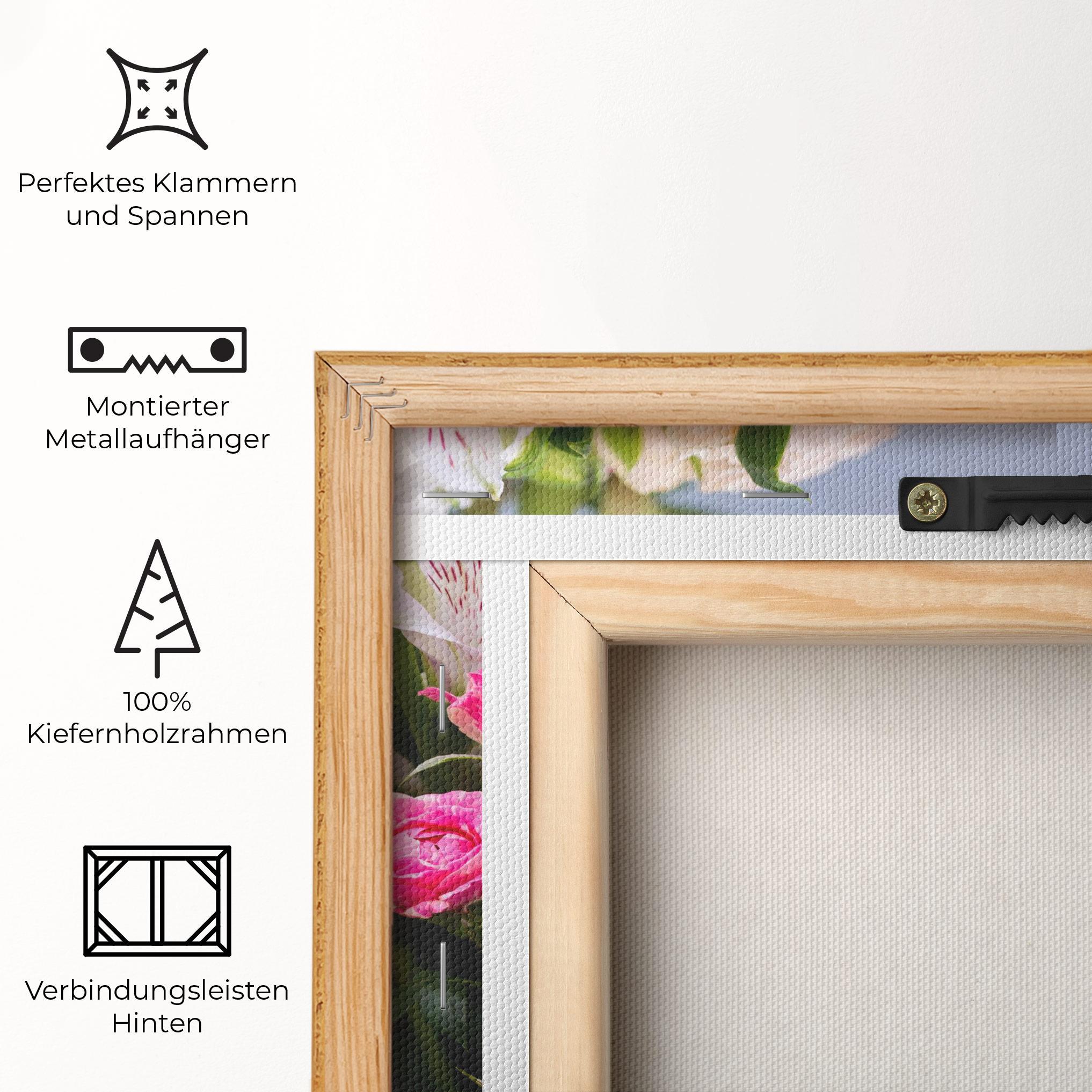 Leinwandbild White Pink Bouquet mockup 5
