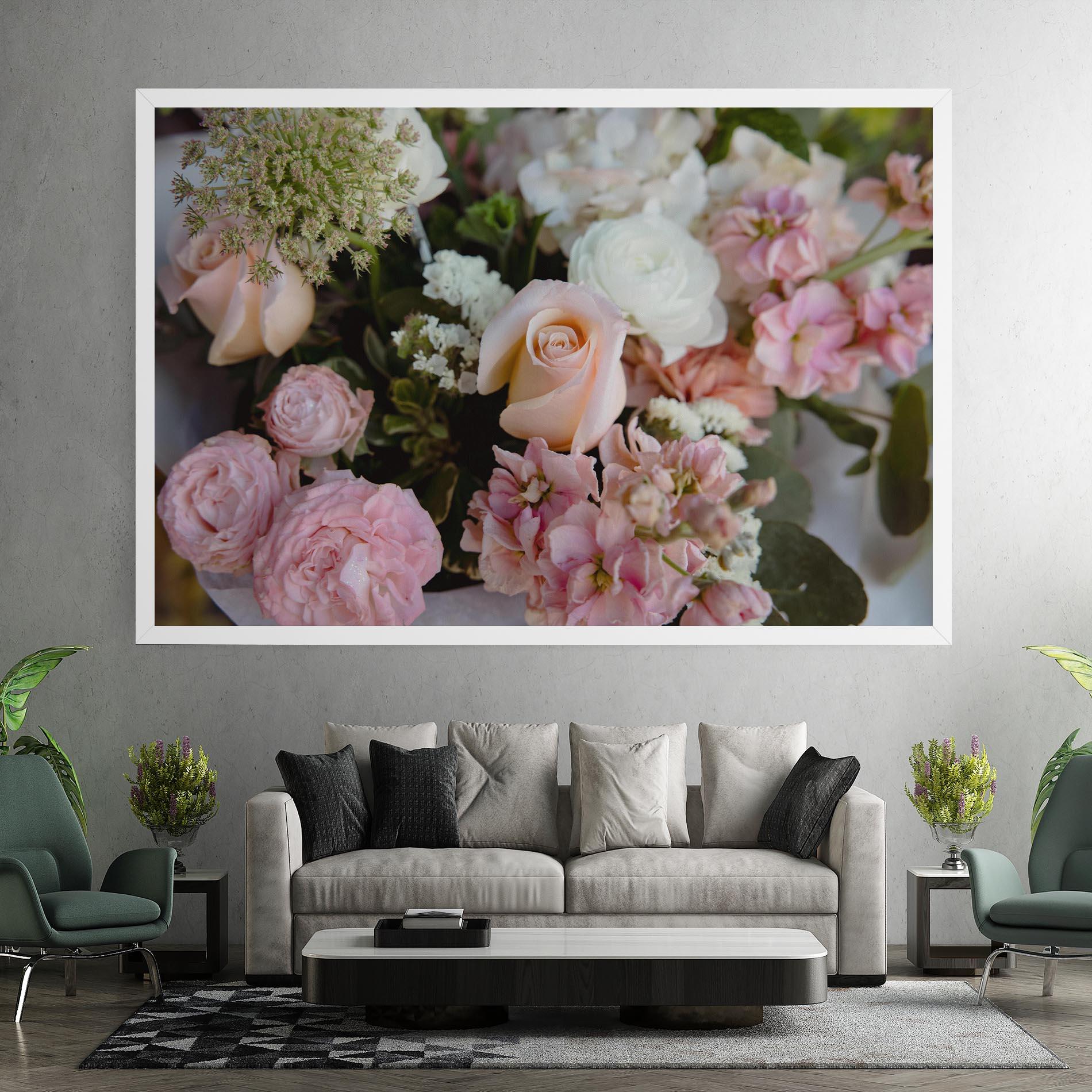 Leinwandbild Beautiful Pink Pastel mockup 7