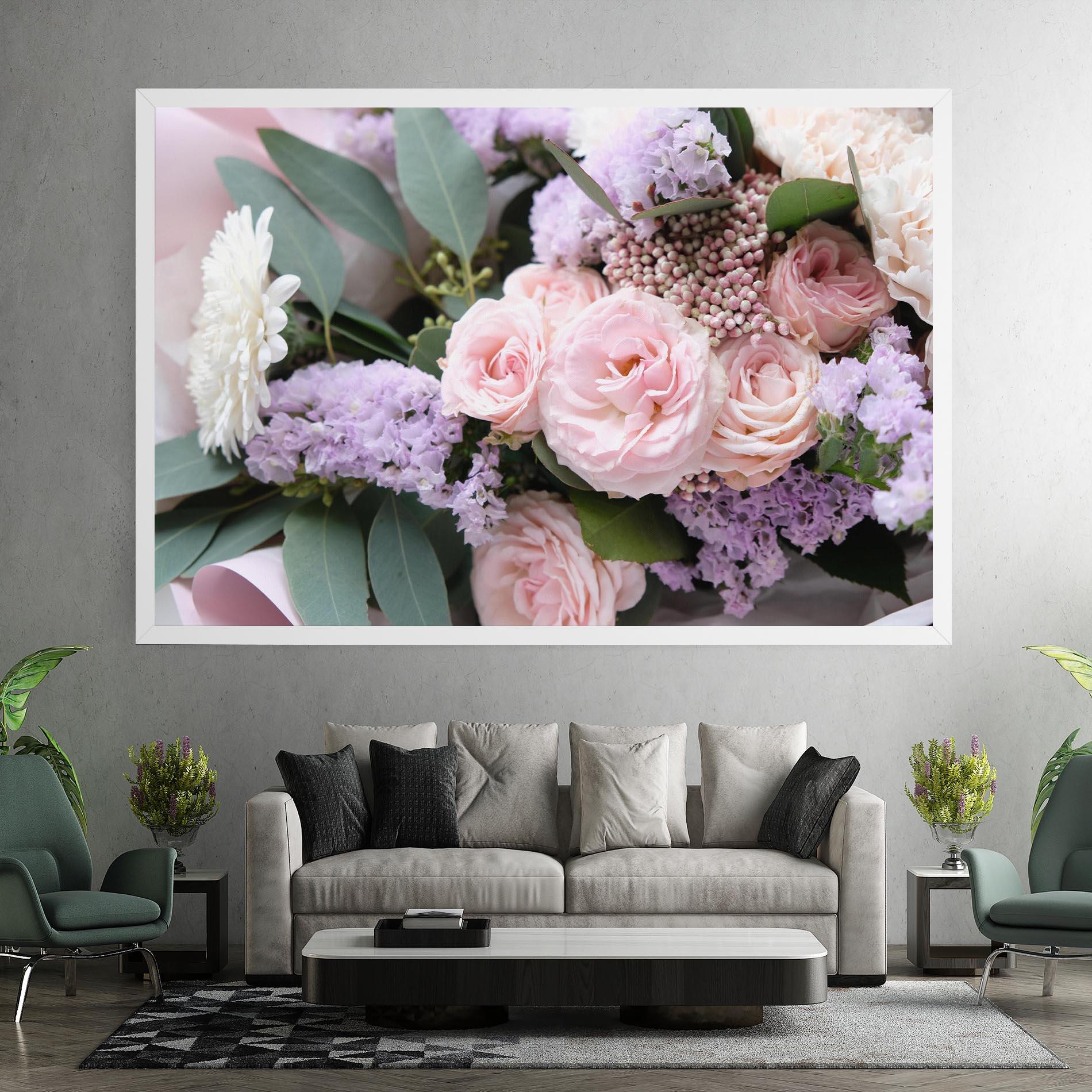 Leinwandbild Beautiful Pink Roses mockup 7