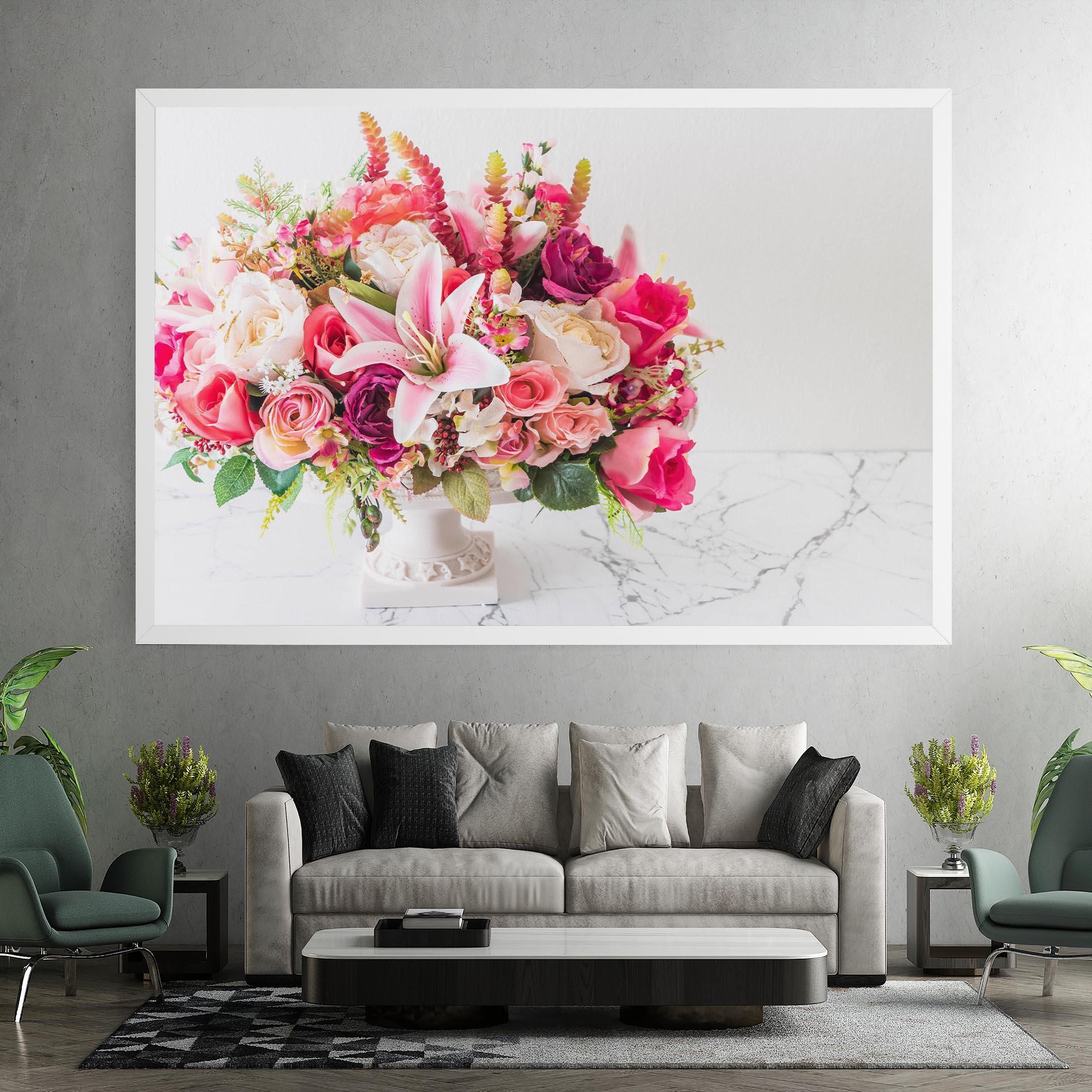 Leinwandbild Bouquet Flowers Vase mockup 7