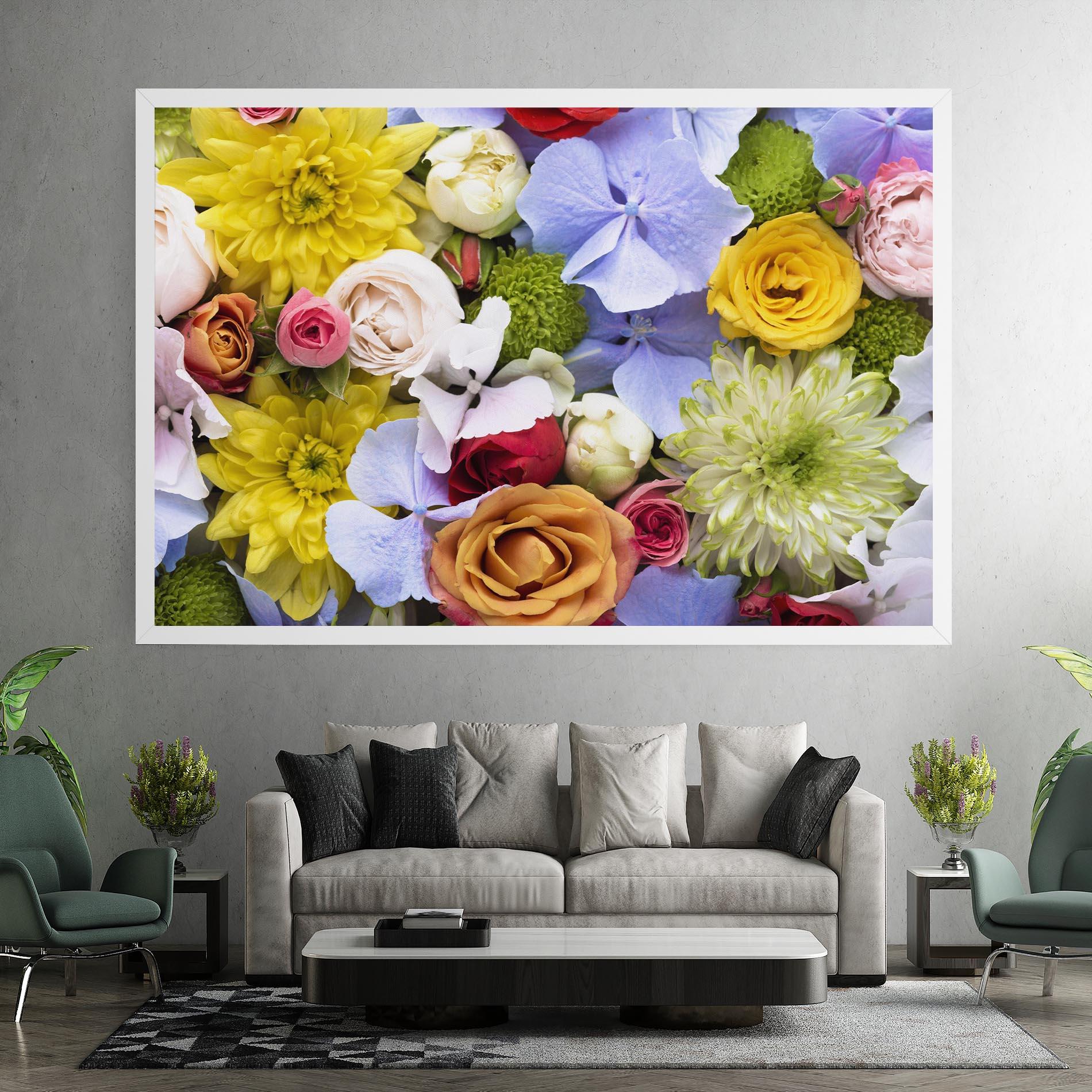 Leinwandbild Color Mix Flower Bouquet mockup 7